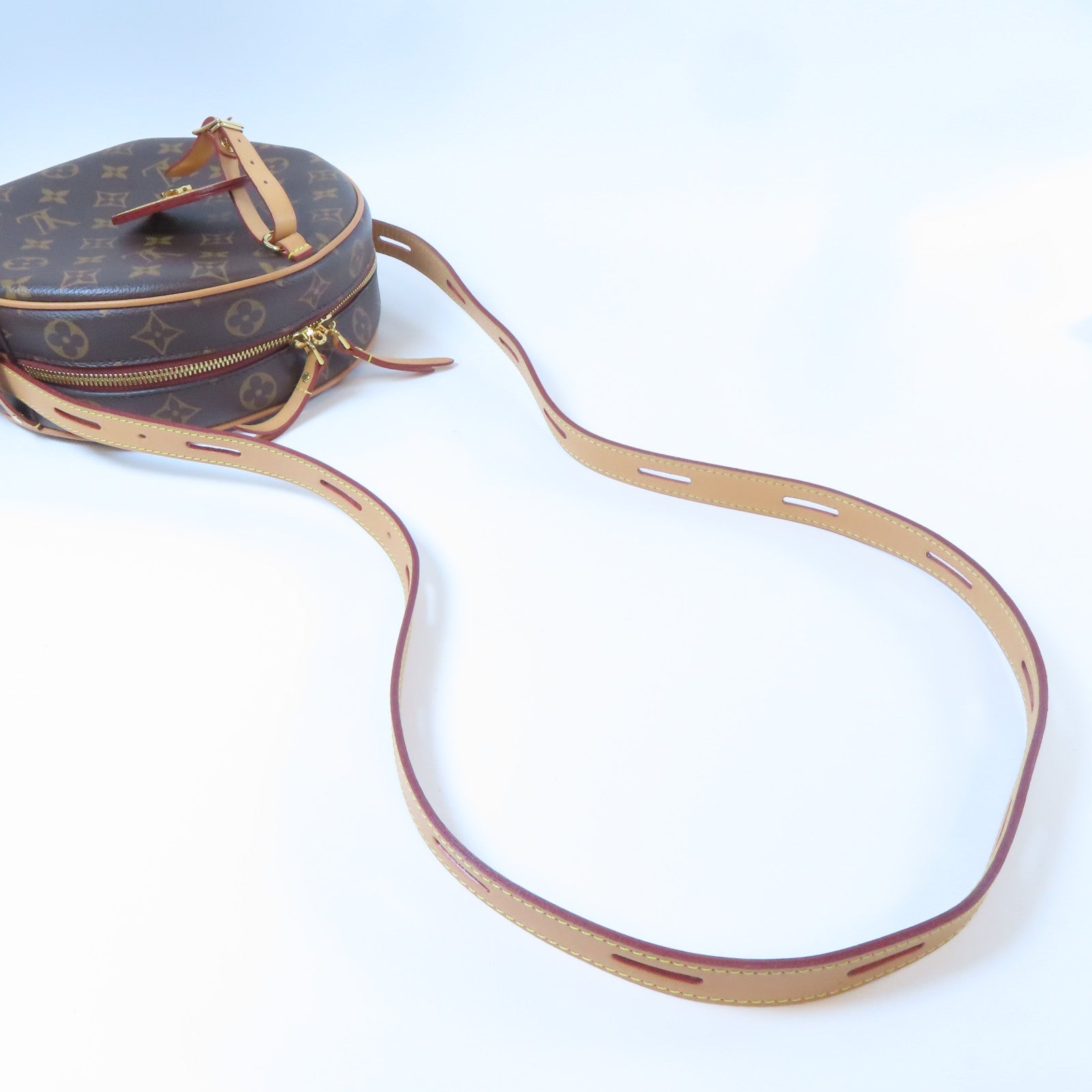 LOUIS VUITTON Monogram Botie Chapean Soulpe MM金扣肩背袋啡色