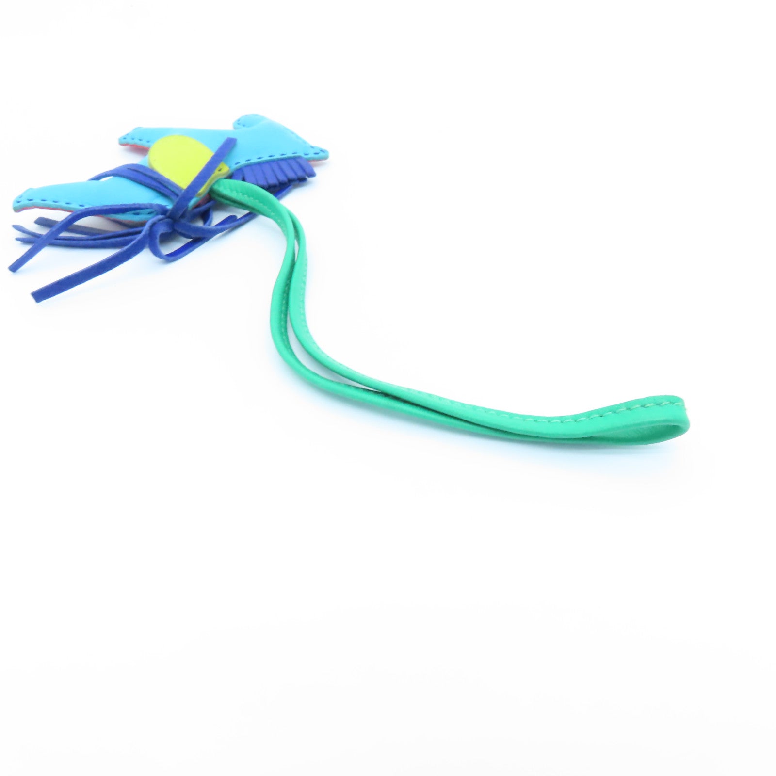 HERMES Swift皮革Rodeo Charm掛飾Turquoise紫色/藍色/綠色