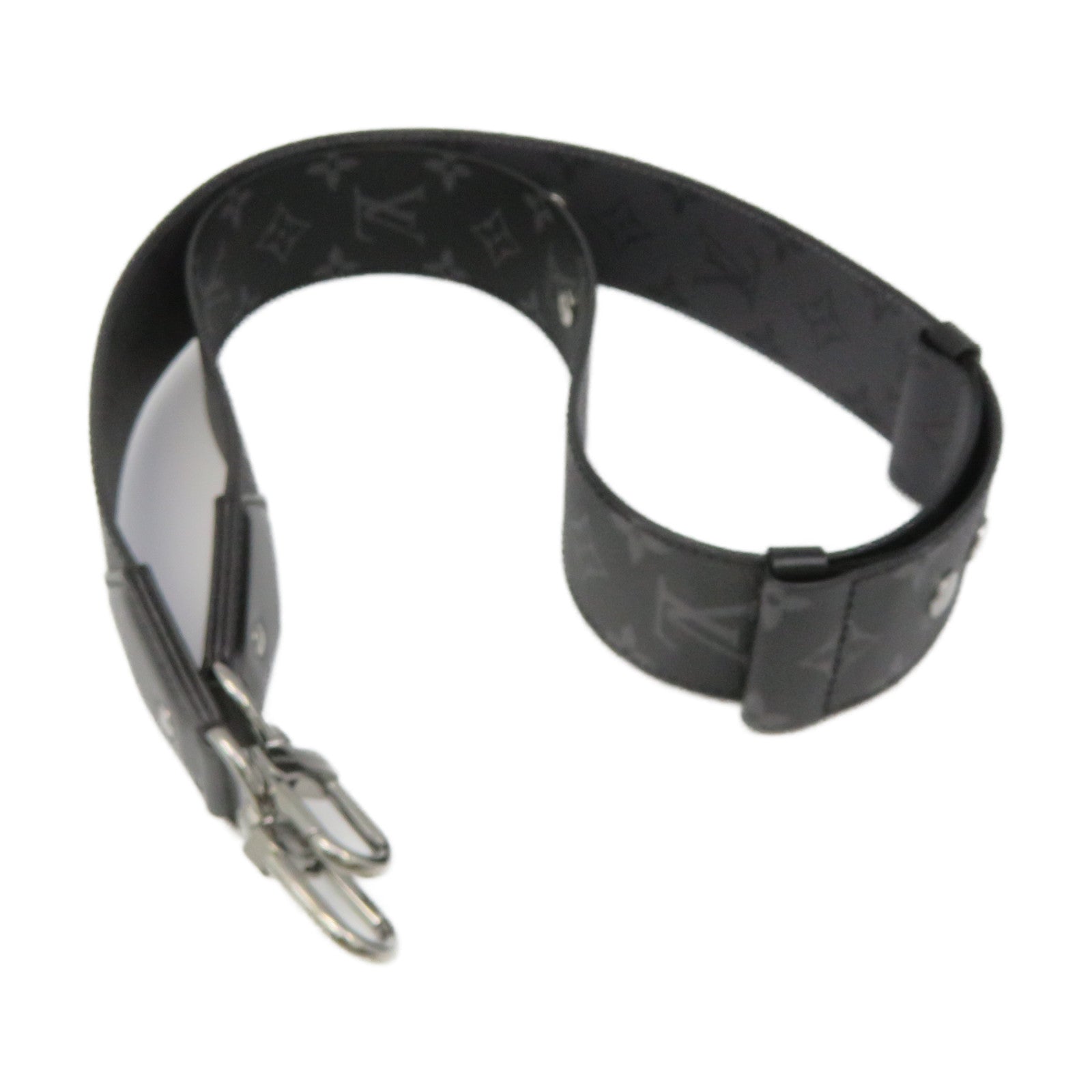 LOUIS VUITTON Monogram Eclipse Shoulder Strap肩带黑色