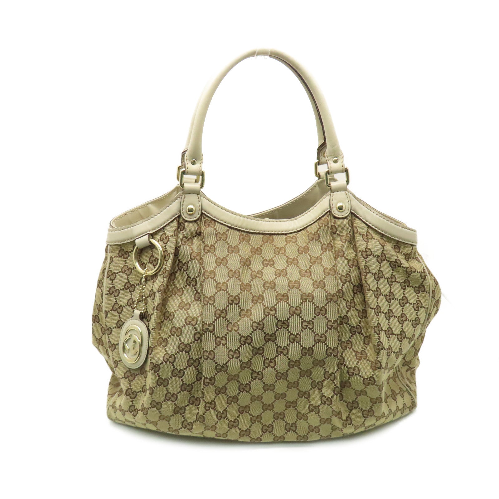 GUCCI GG帆布Tote Bag手挽袋啡色/米白色