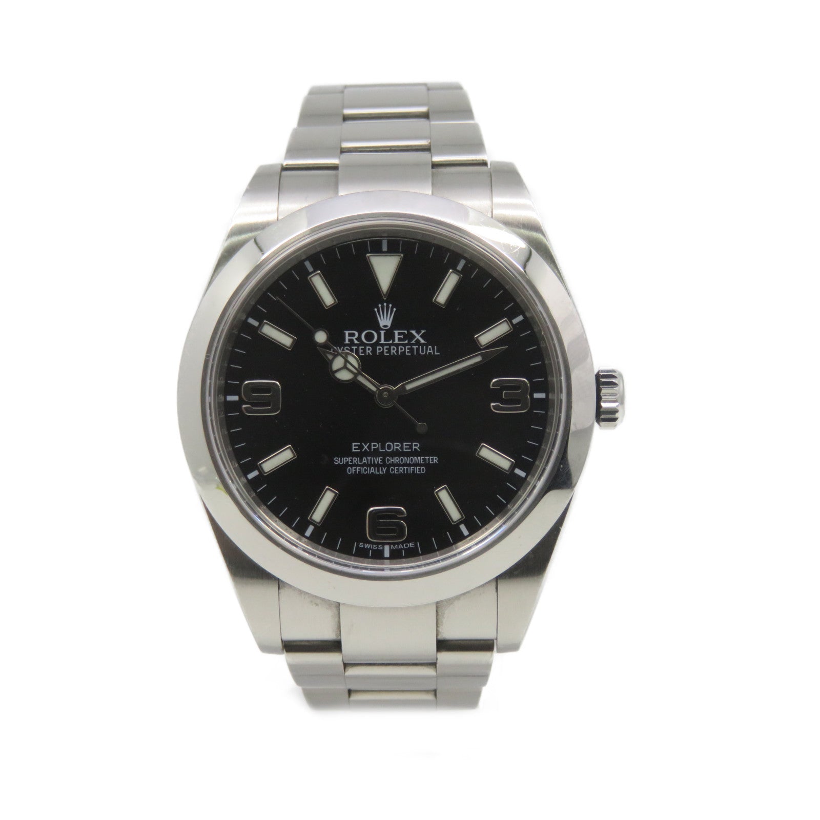 ROLEX 【激減優惠】ExplorerⅠ39mm Automatic Watch不鏽鋼自動機芯手錶黑色