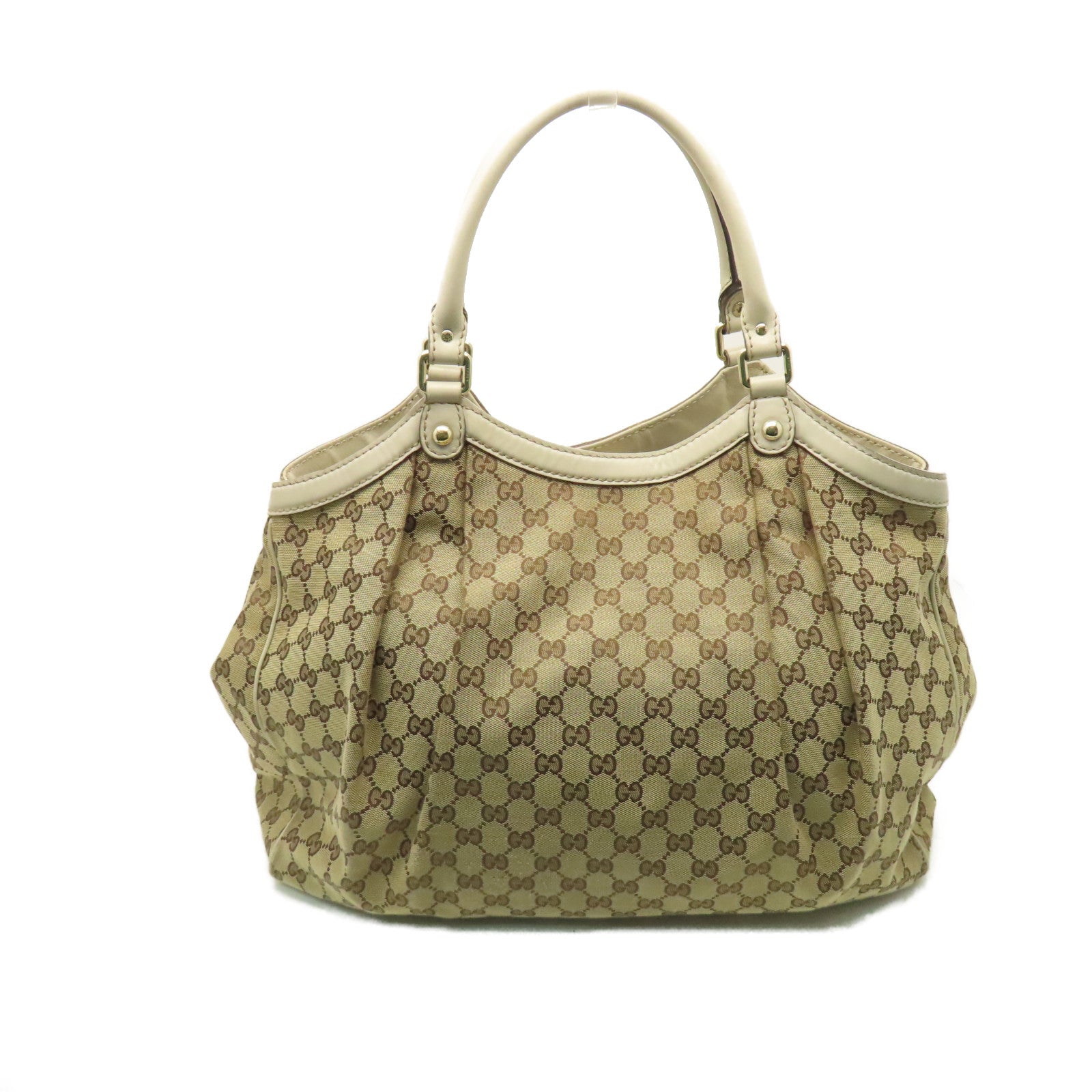 GUCCI GG帆布Tote Bag手挽袋啡色/米白色