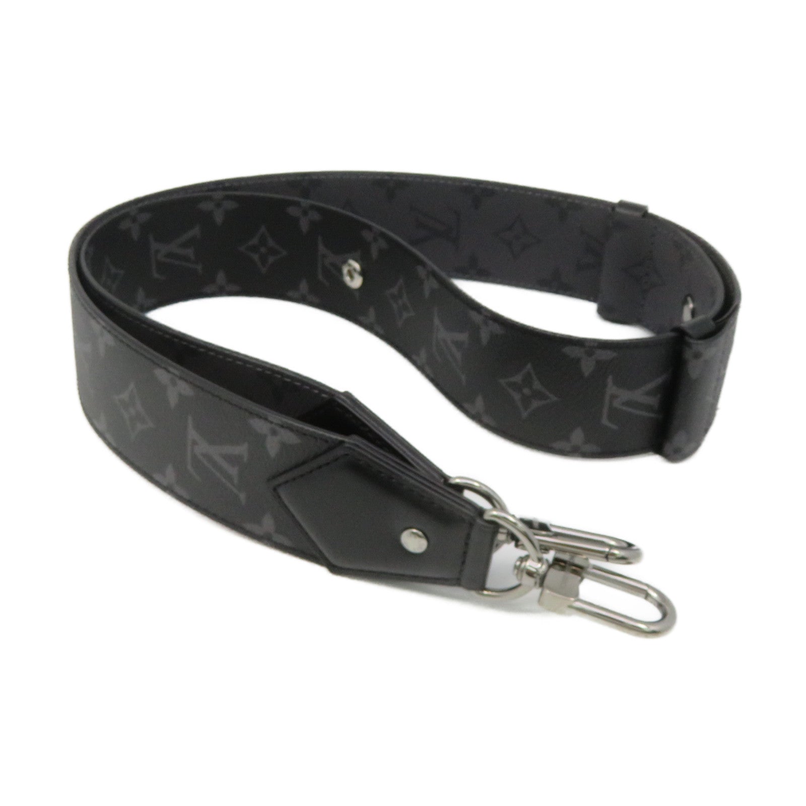 LOUIS VUITTON Monogram Eclipse Shoulder Strap肩带黑色