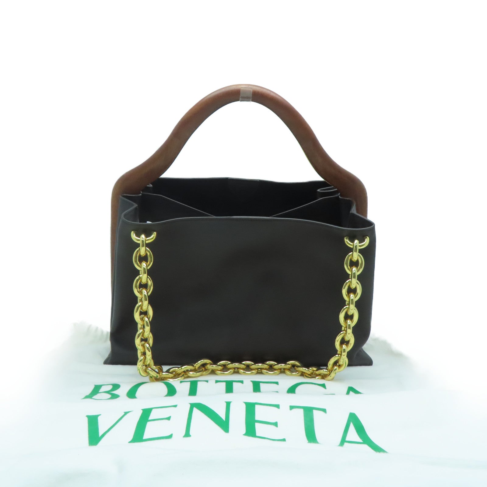 BOTTEGA VENETA 【激減優惠】牛皮皮革Mount Coming肩背袋啡色