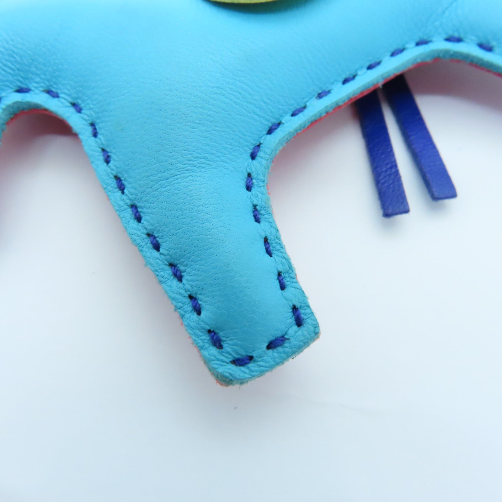 HERMES Swift皮革Rodeo Charm掛飾Turquoise紫色/藍色/綠色