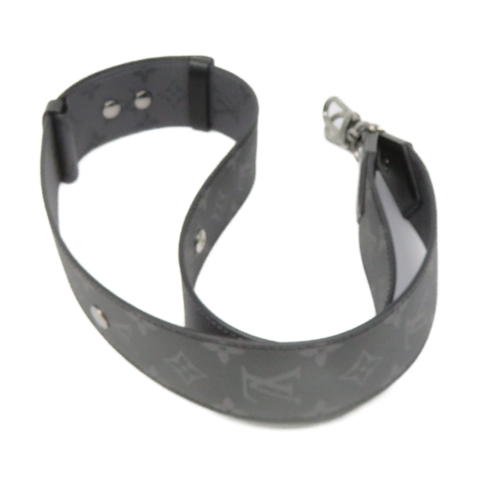 LOUIS VUITTON Monogram Eclipse Shoulder Strap肩带黑色