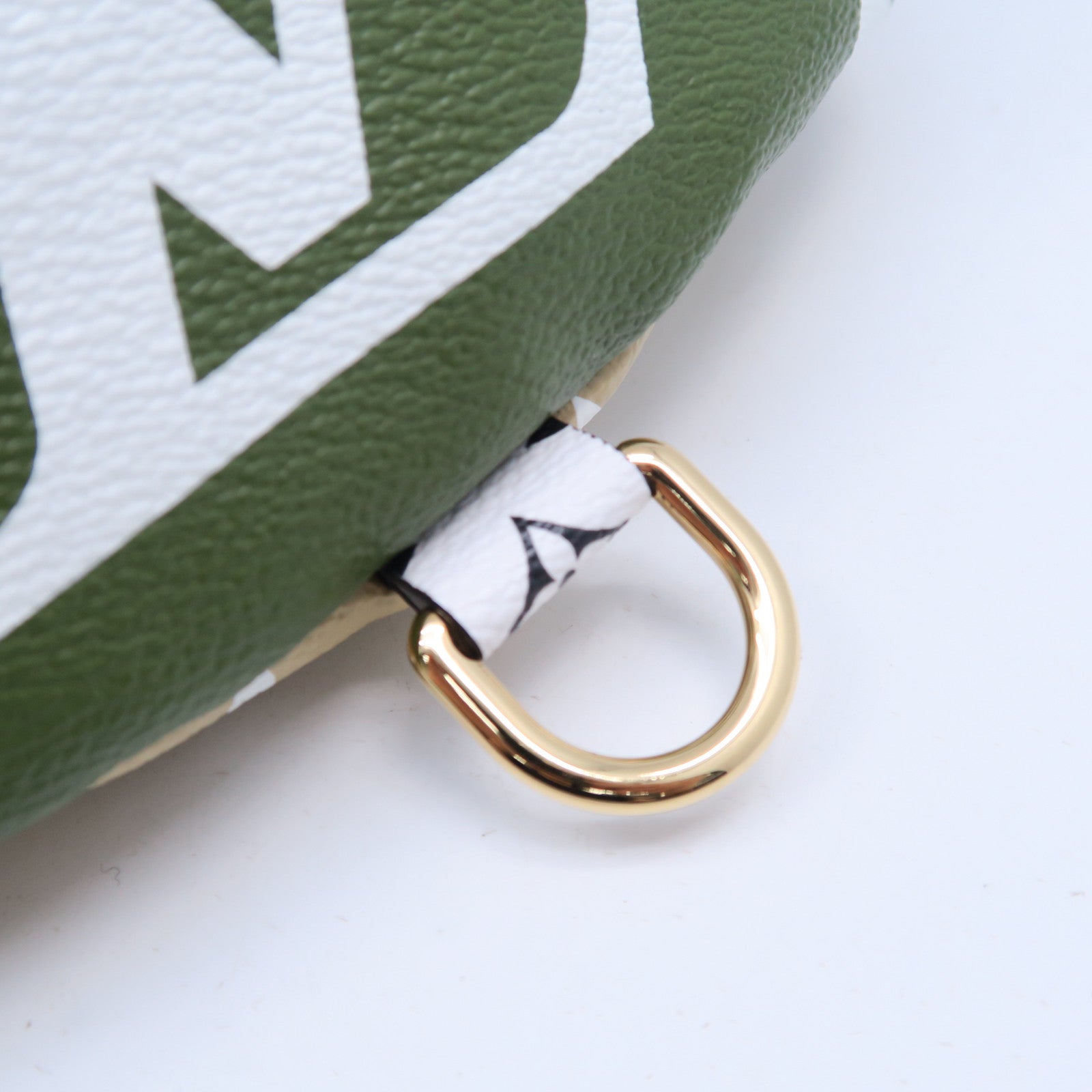 LOUIS VUITTON Monogram Giant Bumbag金扣腰包胸前包綠色/米色/白色