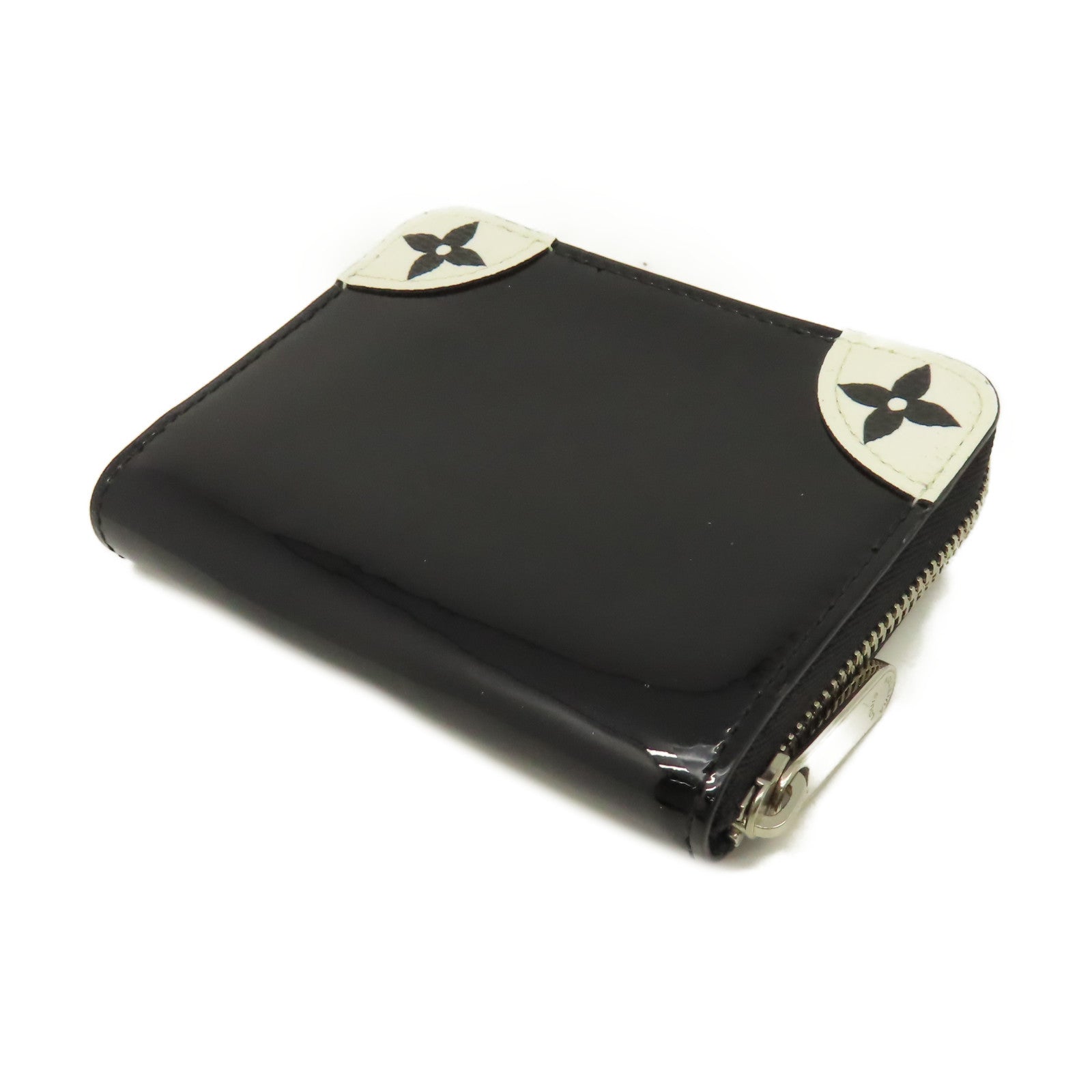 LOUIS VUITTON 漆皮皮革Card Coin Case銀扣零錢卡套黑色