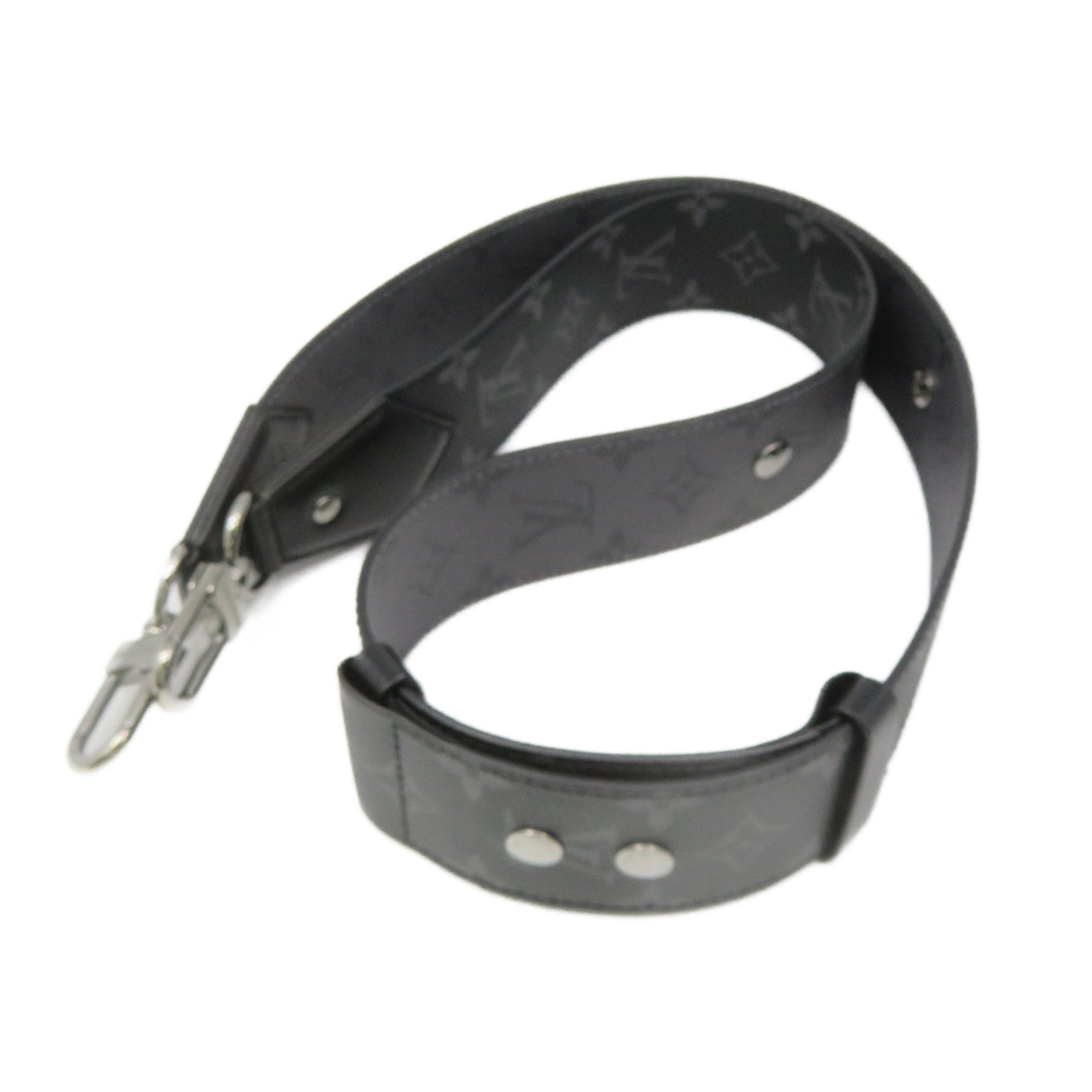 LOUIS VUITTON Monogram Eclipse Shoulder Strap肩带黑色
