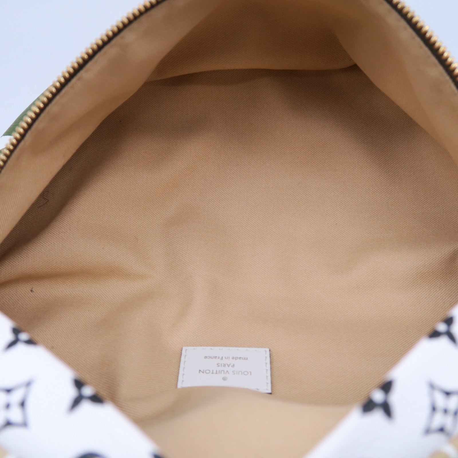 LOUIS VUITTON Monogram Giant Bumbag金扣腰包胸前包綠色/米色/白色
