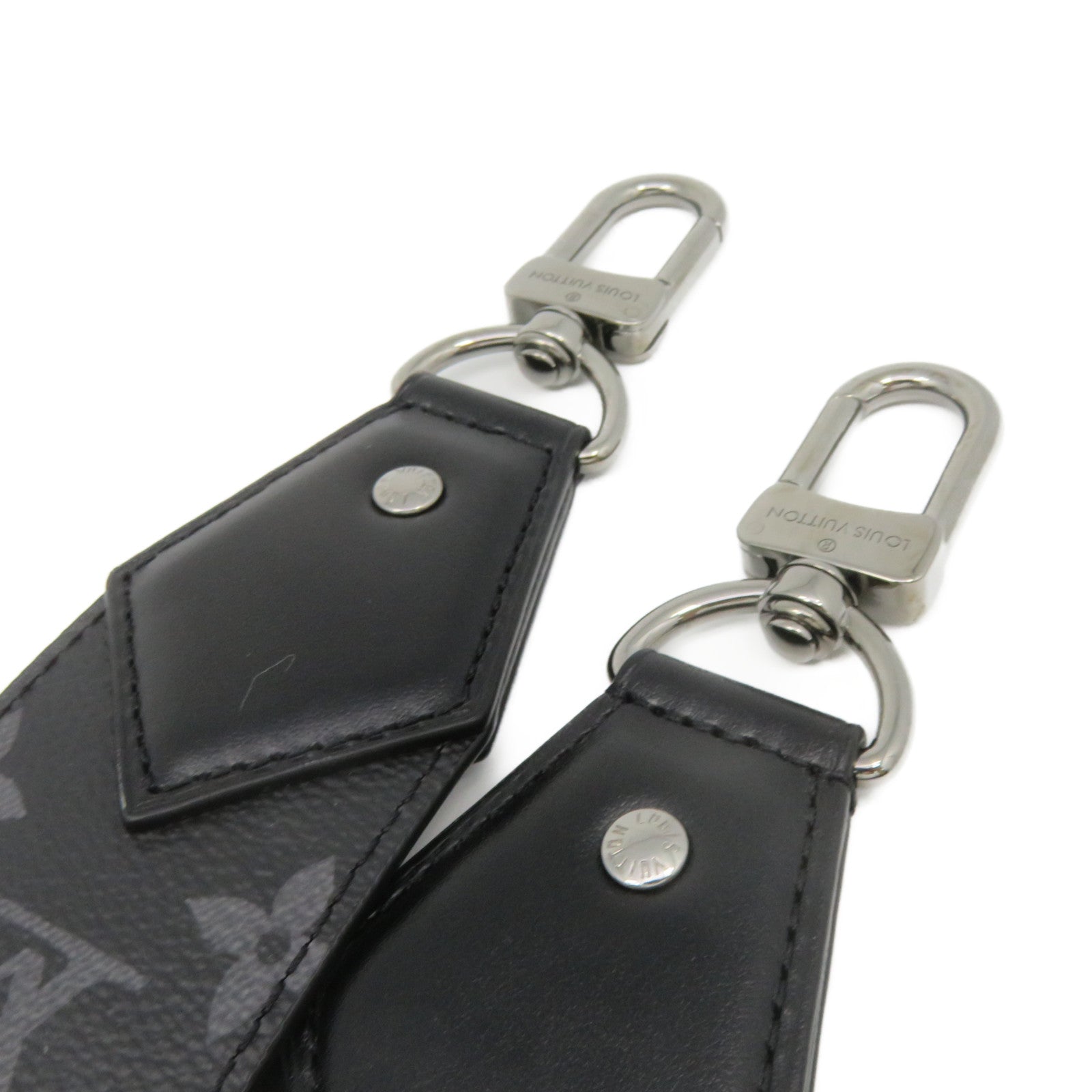 LOUIS VUITTON Monogram Eclipse Shoulder Strap肩带黑色