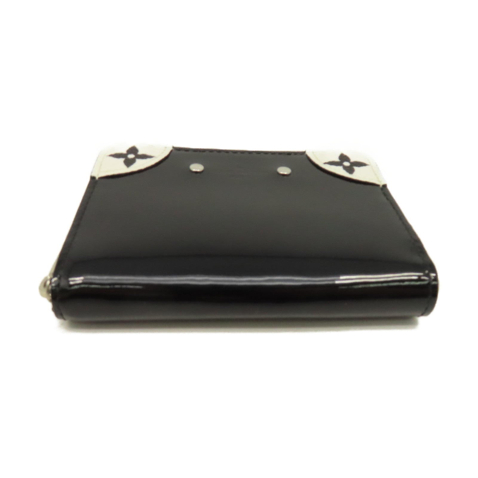 LOUIS VUITTON 漆皮皮革Card Coin Case銀扣零錢卡套黑色