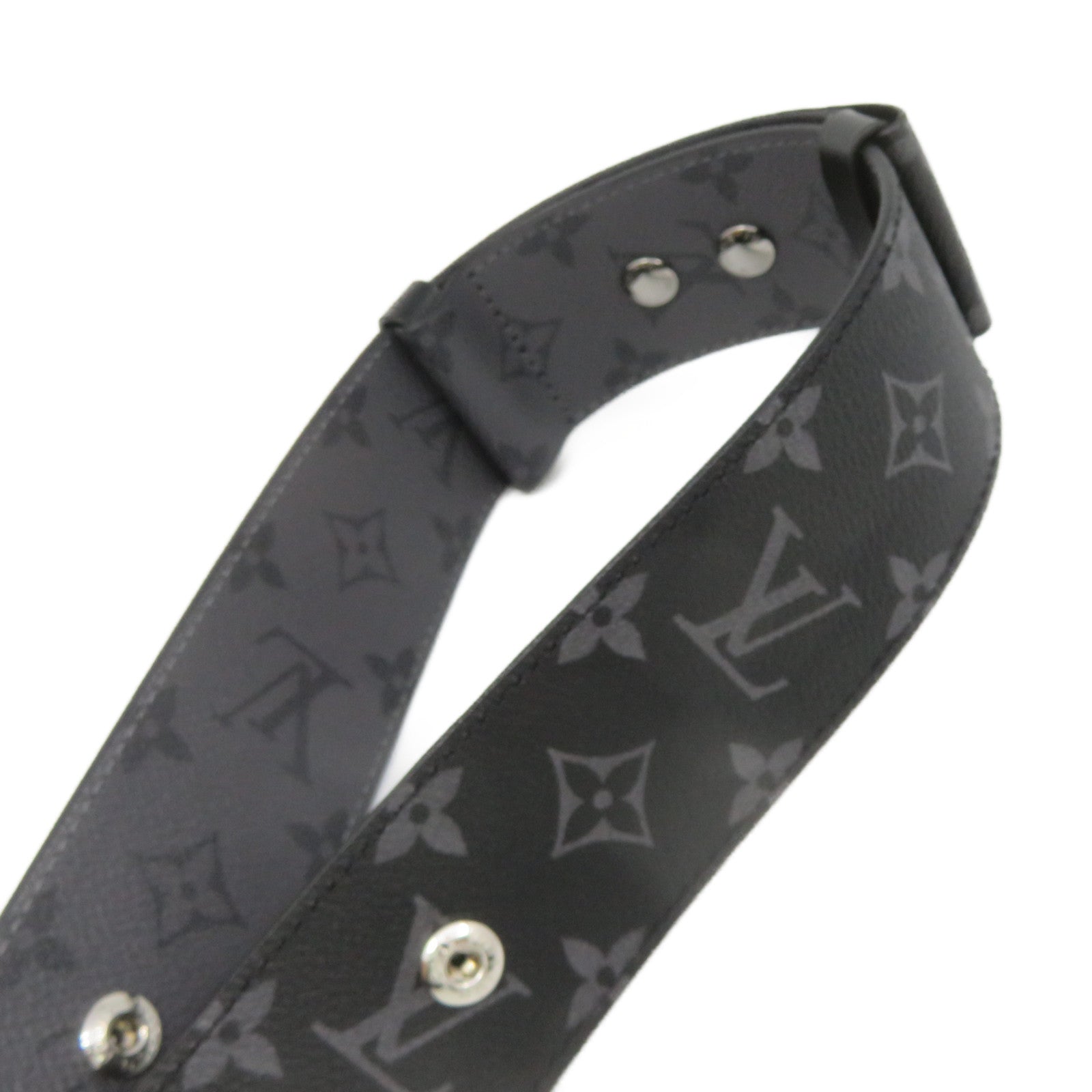 LOUIS VUITTON Monogram Eclipse Shoulder Strap肩带黑色