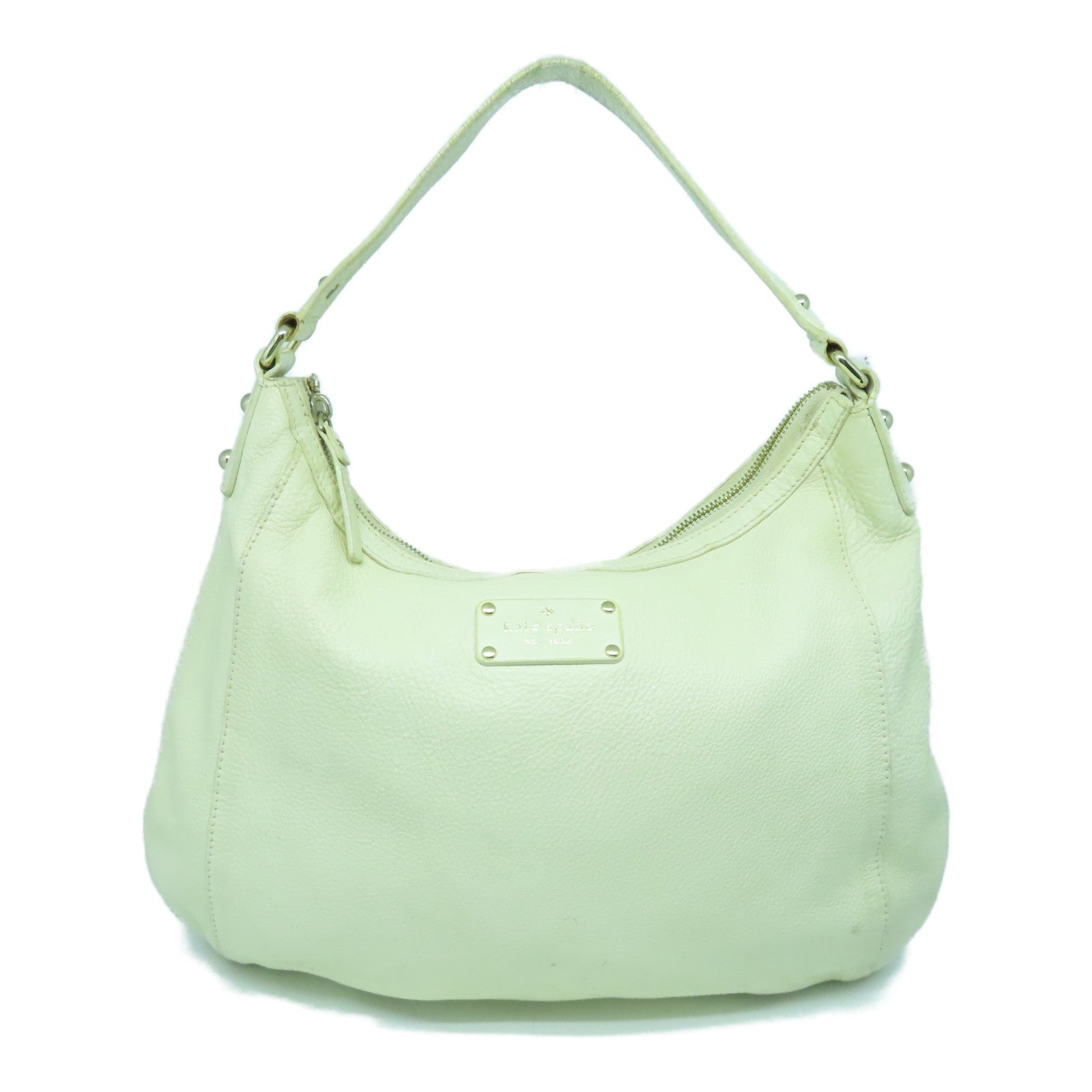 Kate Spade 牛皮皮革Shoulder Bag金扣肩背袋白色