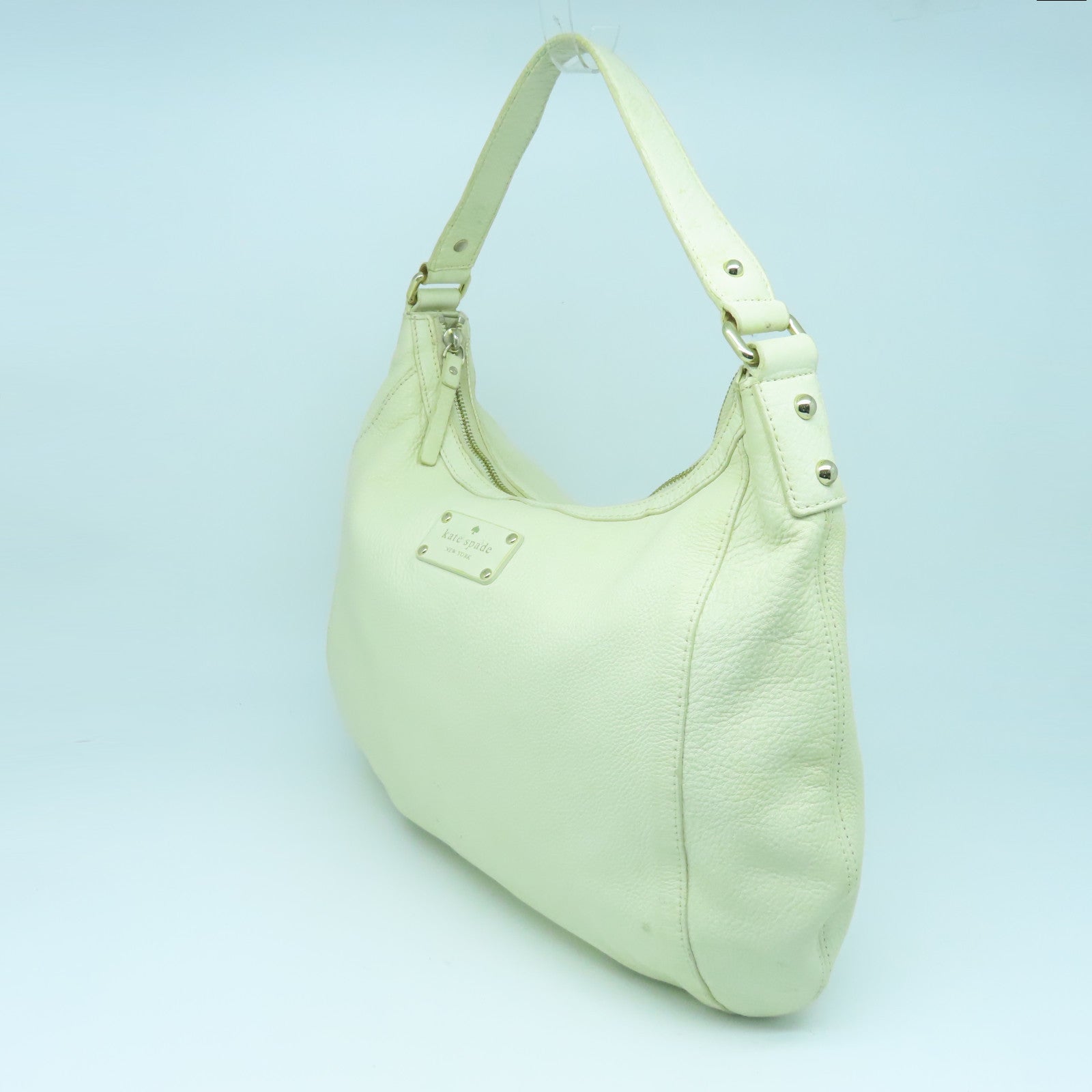 Kate Spade 牛皮皮革Shoulder Bag金扣肩背袋白色