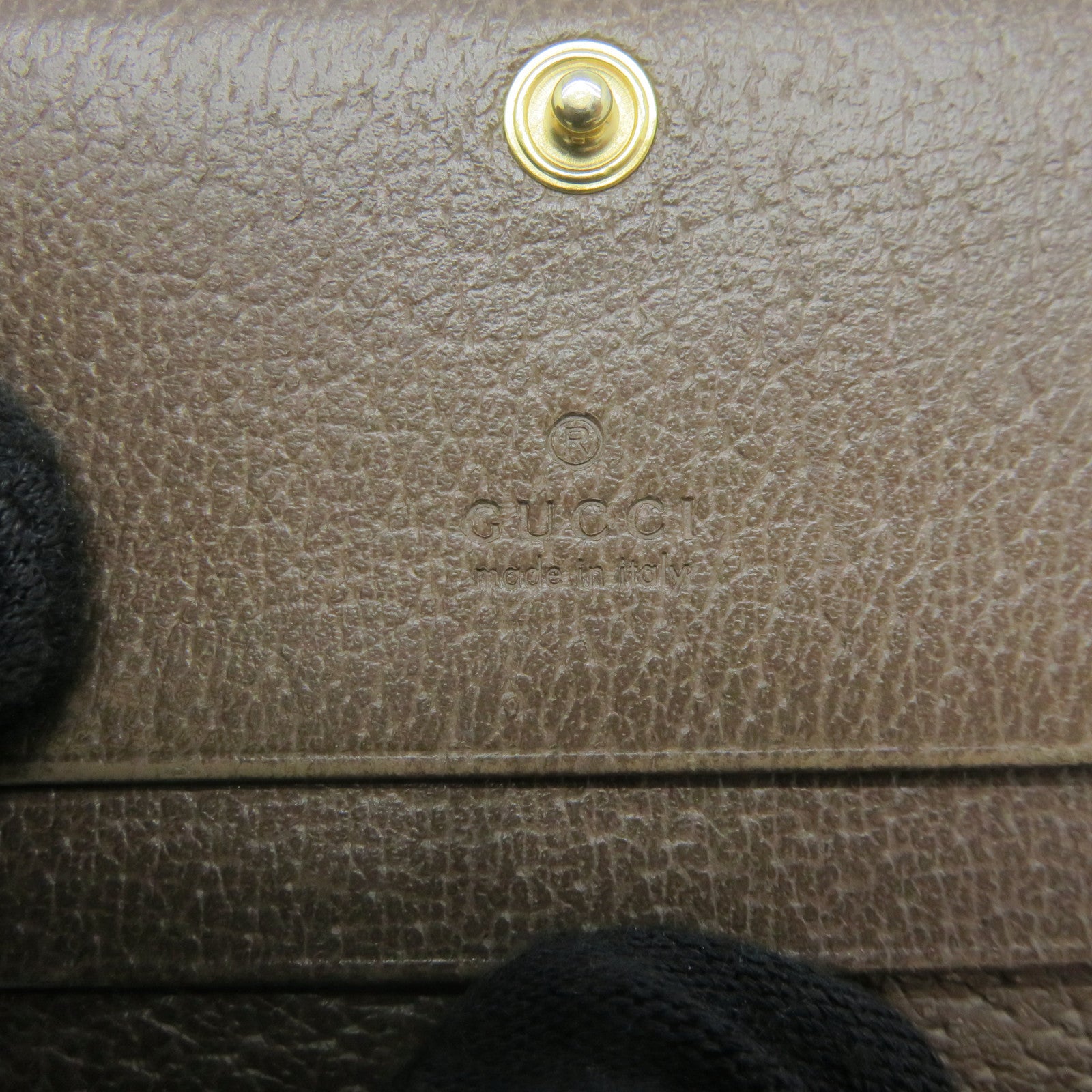 GUCCI 塗層帆布Ophidia GG Wallet金扣短錢包啡色