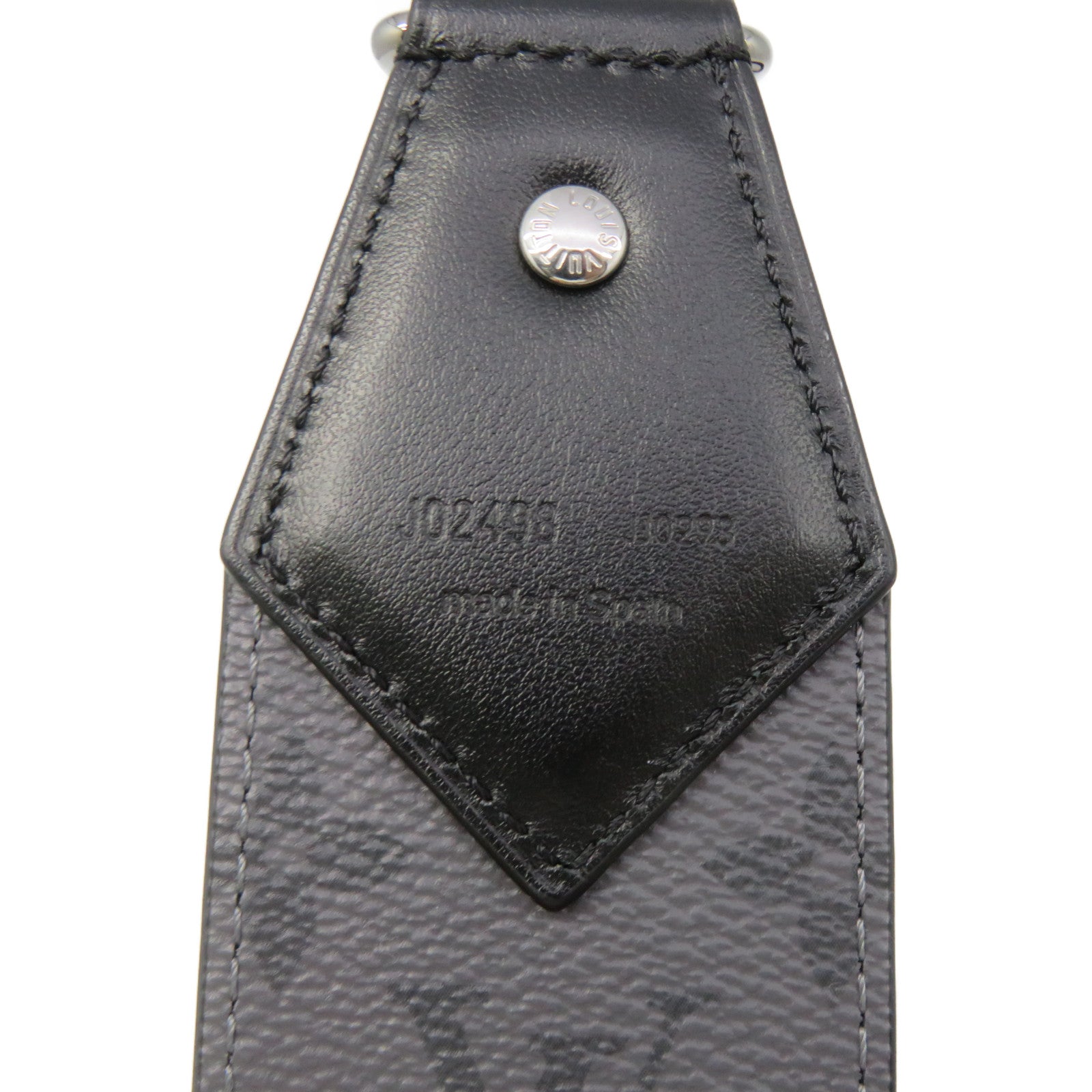 LOUIS VUITTON Monogram Eclipse Shoulder Strap肩带黑色