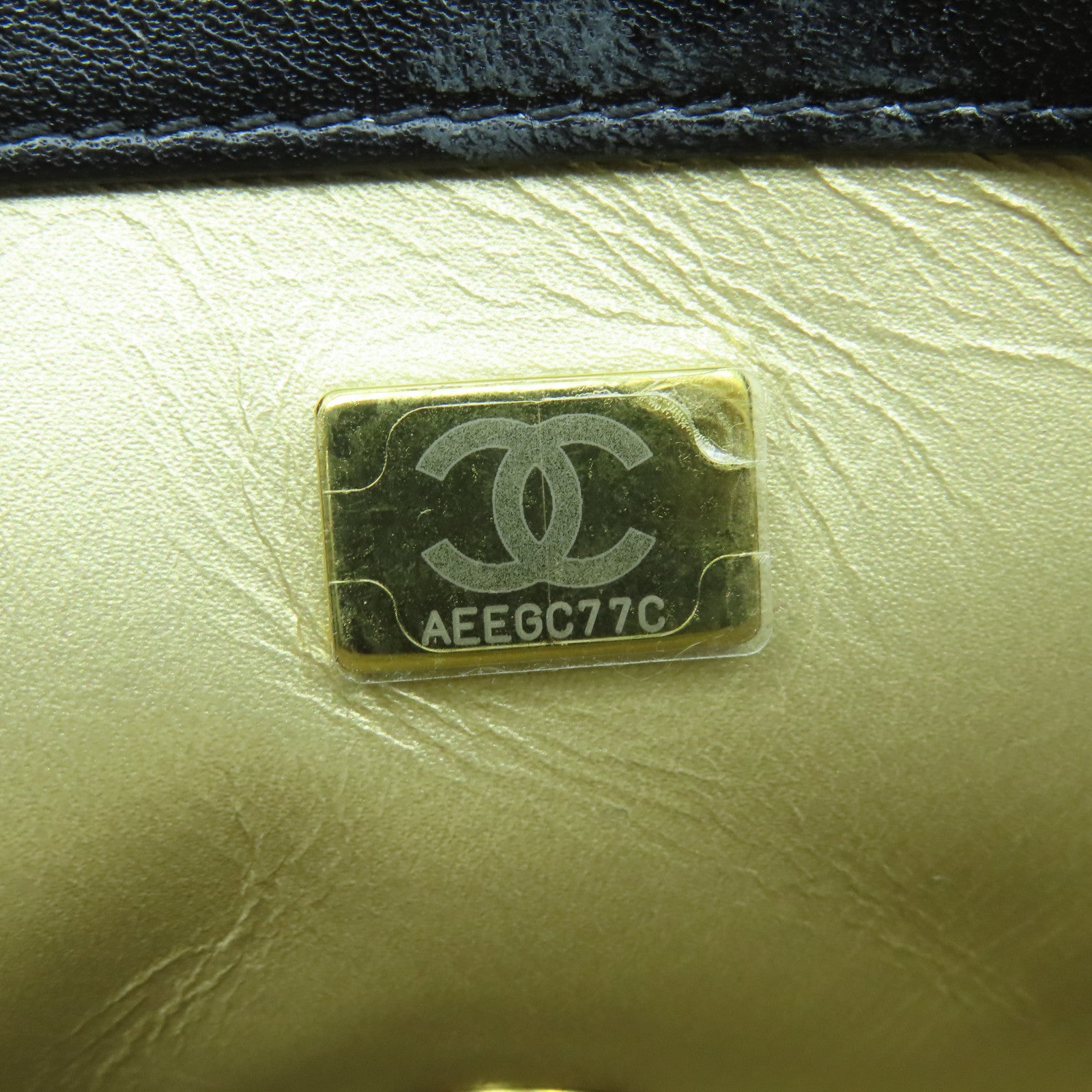 CHANEL 菱格羊皮皮革Shoulder Bag金扣手挽肩背兩用袋黑色