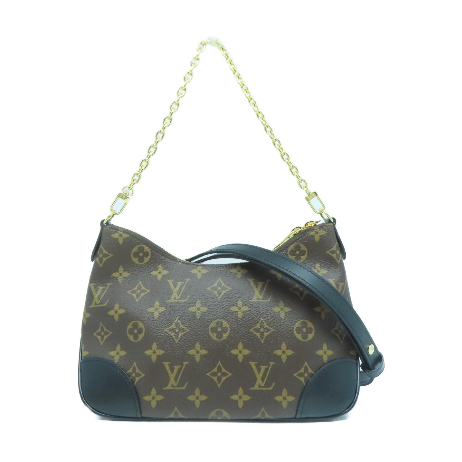 LOUIS VUITTON Monogram Boulogne金扣肩背袋啡色