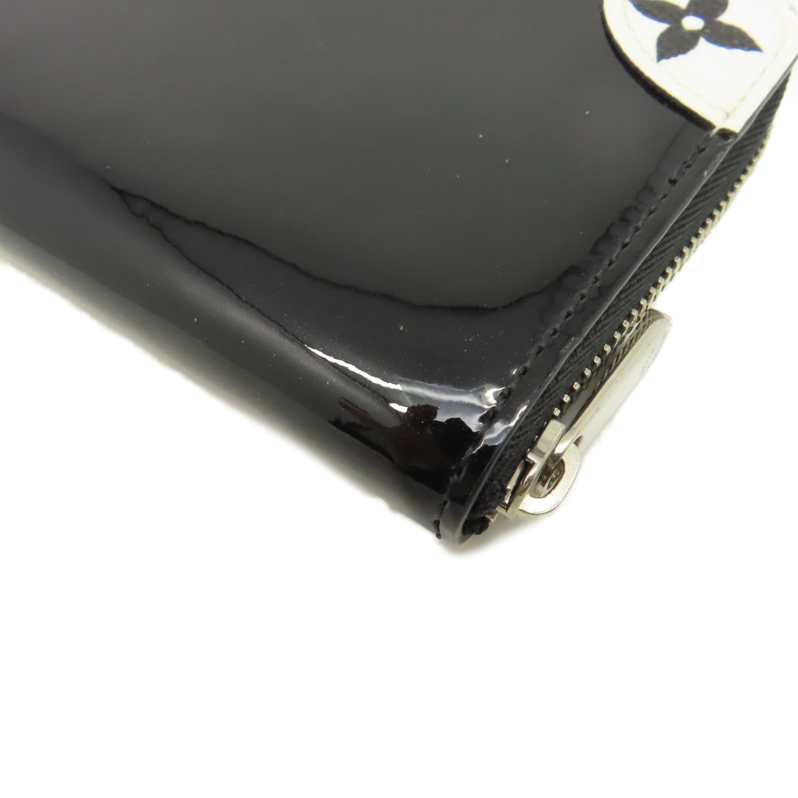 LOUIS VUITTON 漆皮皮革Card Coin Case銀扣零錢卡套黑色
