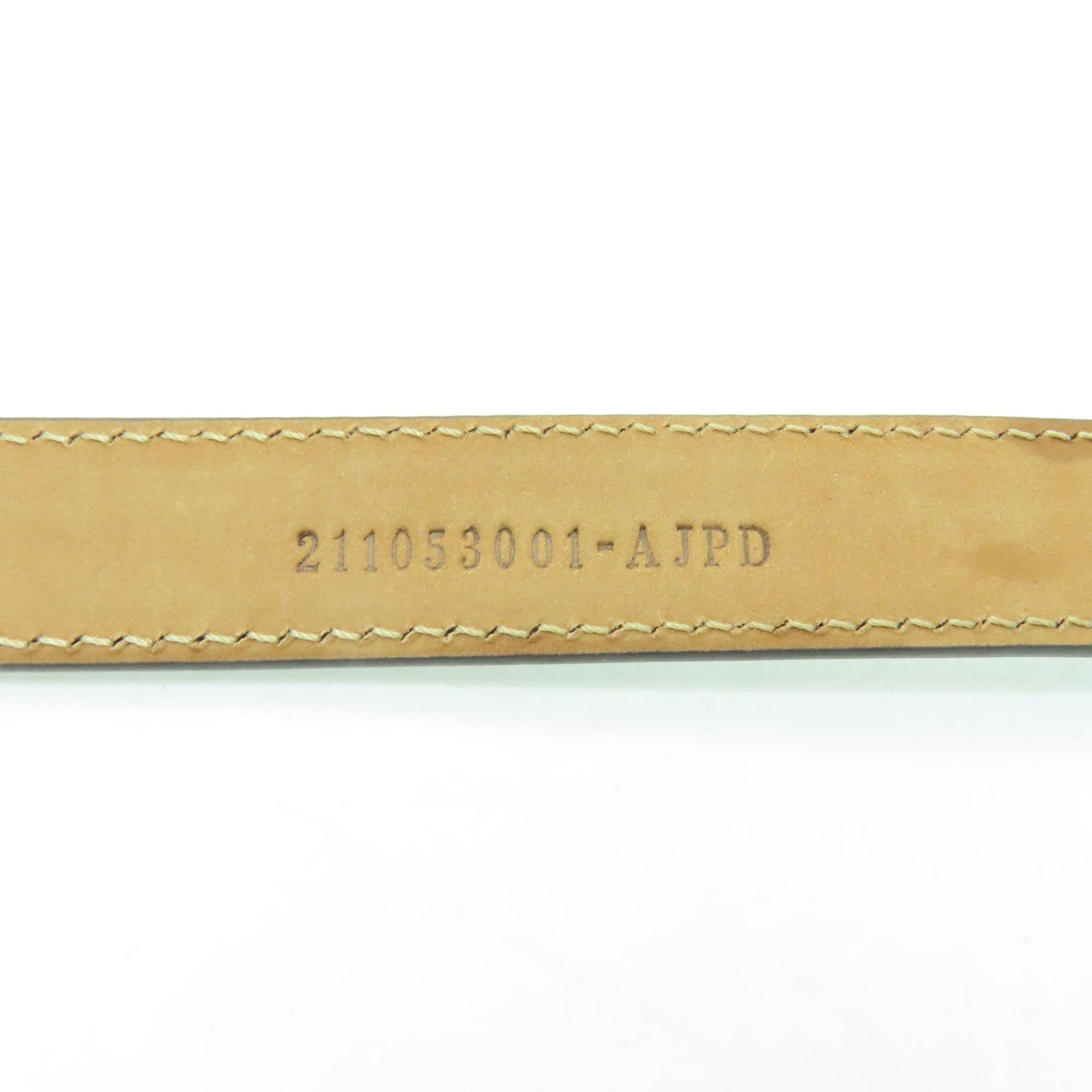 FENDI 皮革Belt金扣皮帶銀色