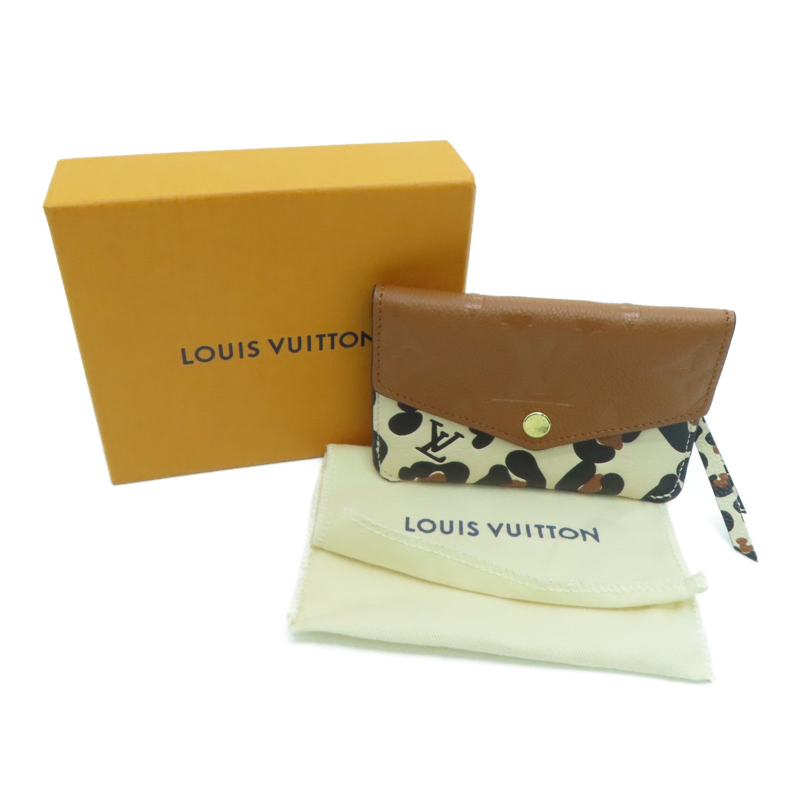 LOUIS VUITTON Monogram Empreinte Card Case金扣卡片套啡色