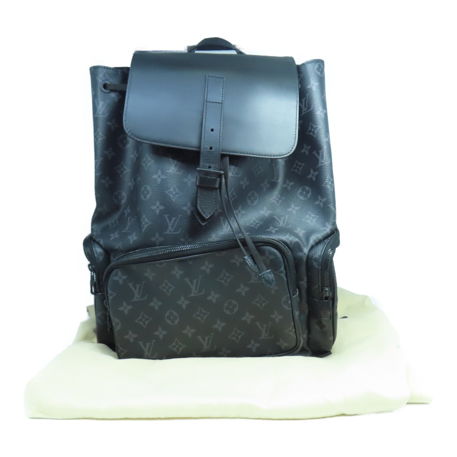 LOUIS VUITTON Monogram Eclipse Backpack Trio Silver Buckle Backpack Bl –  Brand Off Hong Kong Online Store
