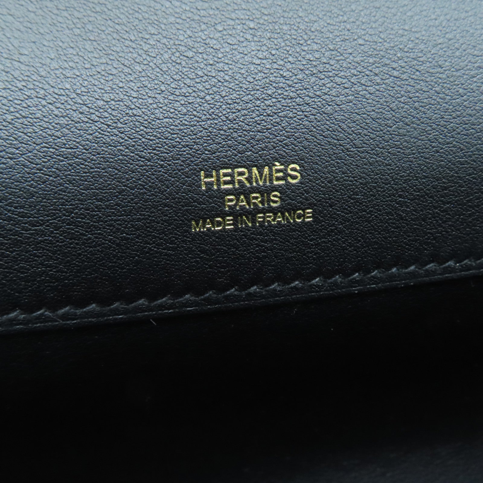 HERMES Swift皮革Kelly Cut金扣手挽袋Noir/黑色