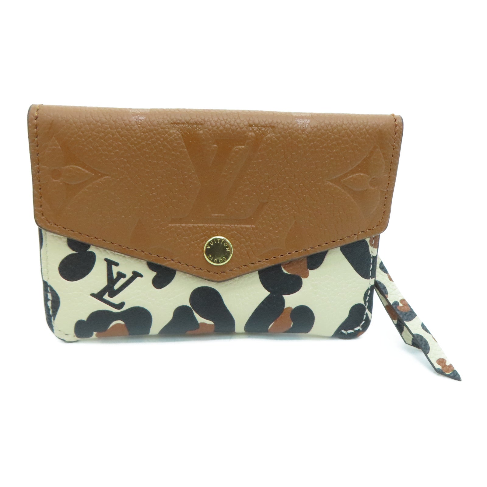 LOUIS VUITTON Monogram Empreinte Card Case金扣卡片套啡色