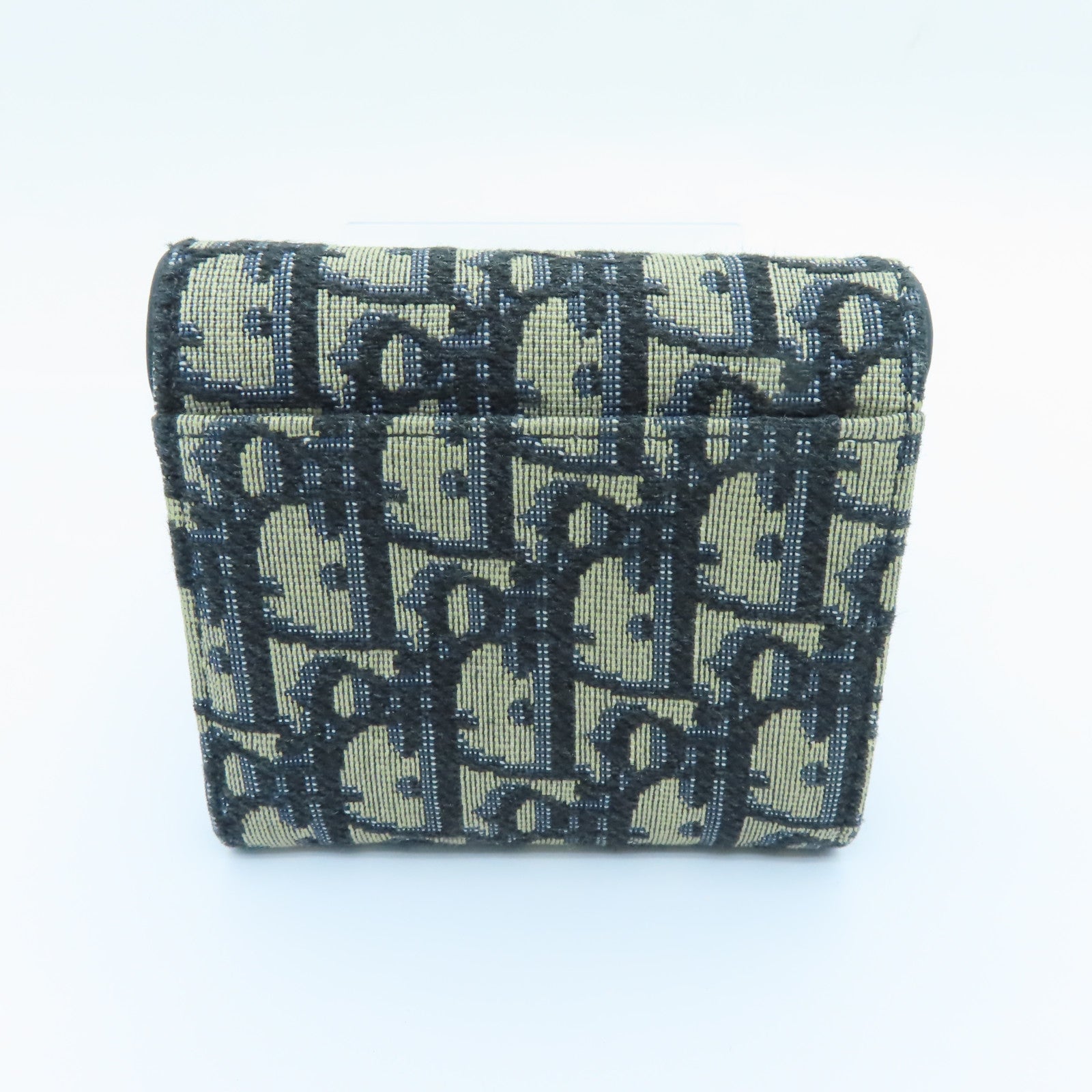 Dior 帆布Saddle Lotus Wallet金扣钱包蓝色