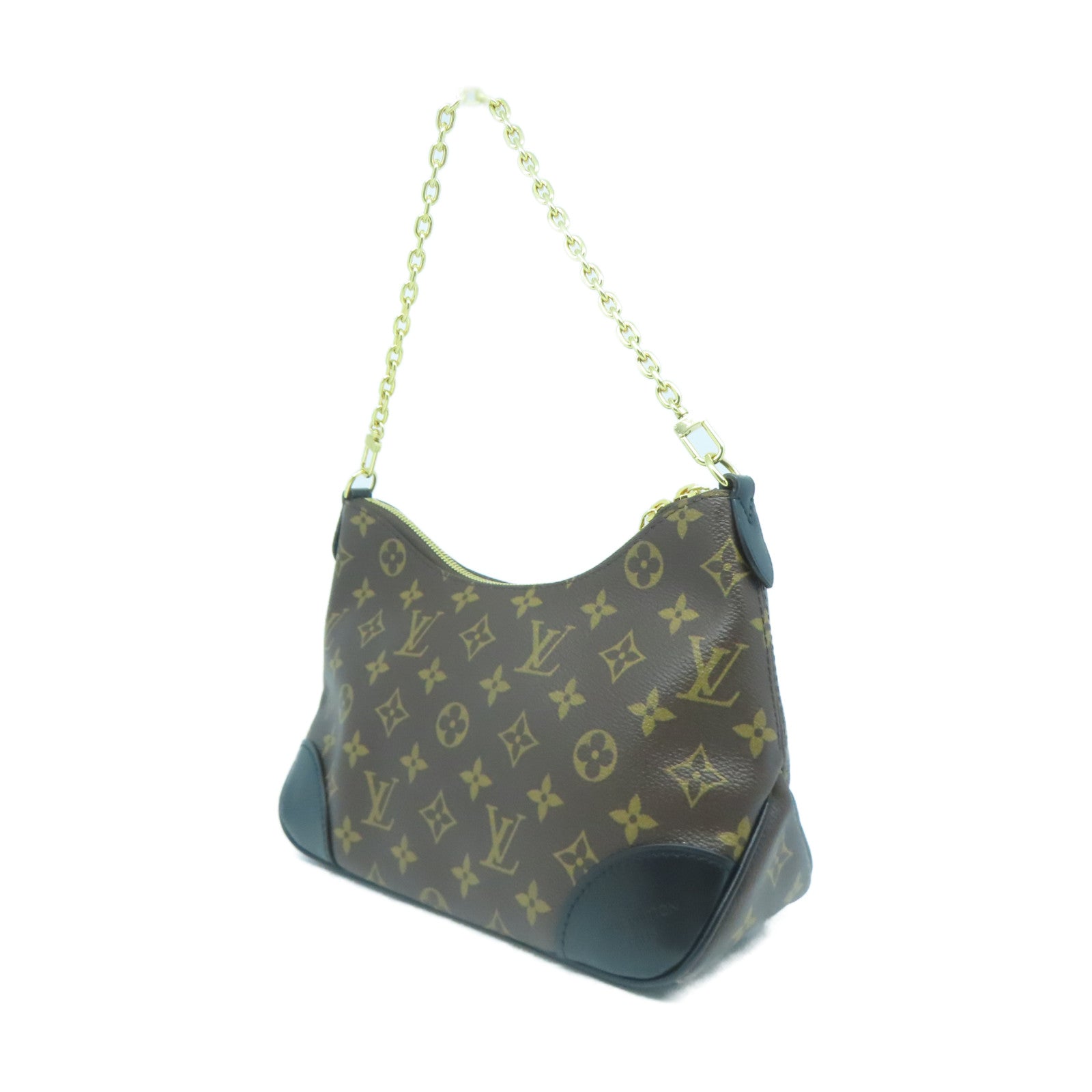 LOUIS VUITTON Monogram Boulogne金扣肩背袋啡色
