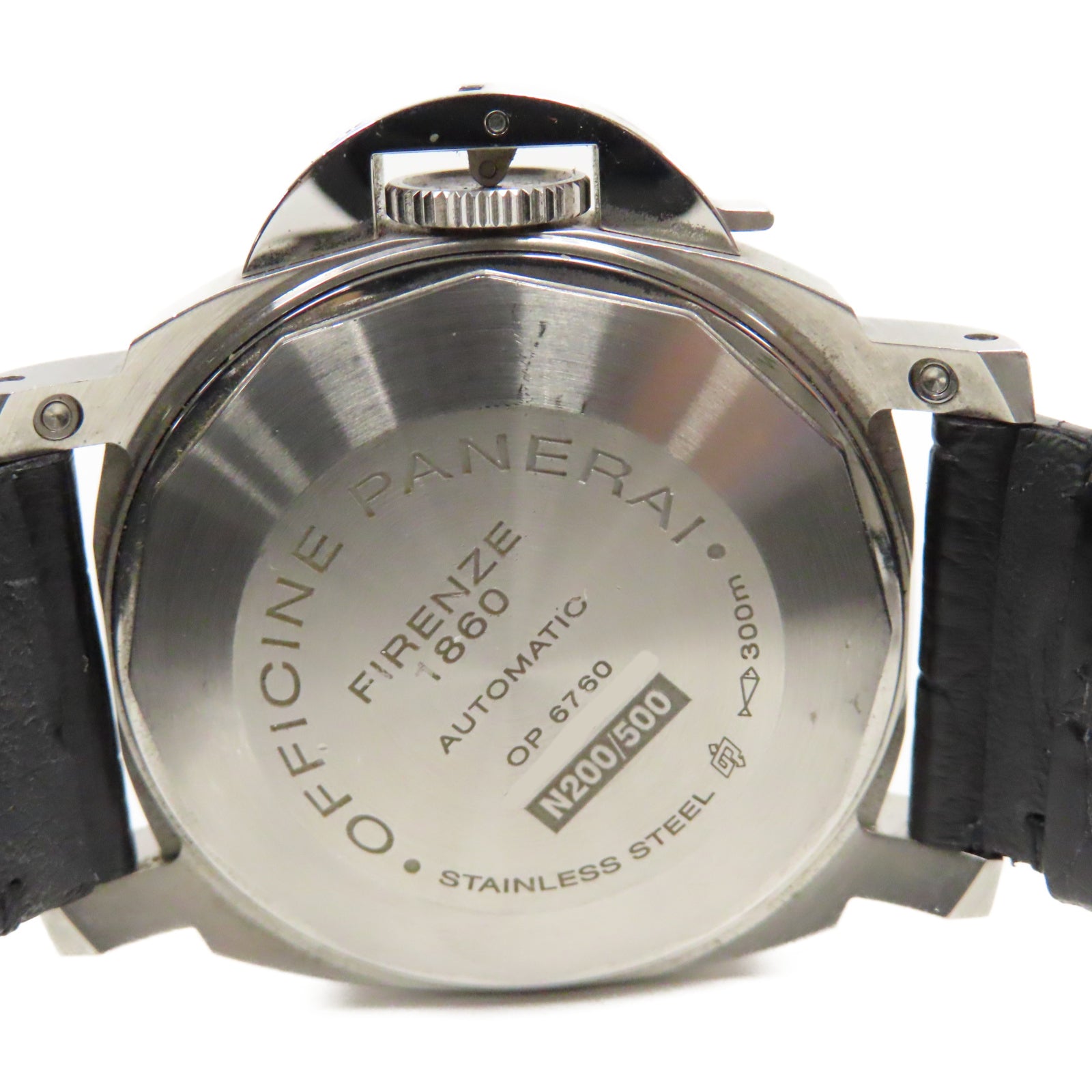 PANERAI Luminor Marina皮革帶/不鏽鋼自動機芯手錶白色/黑色