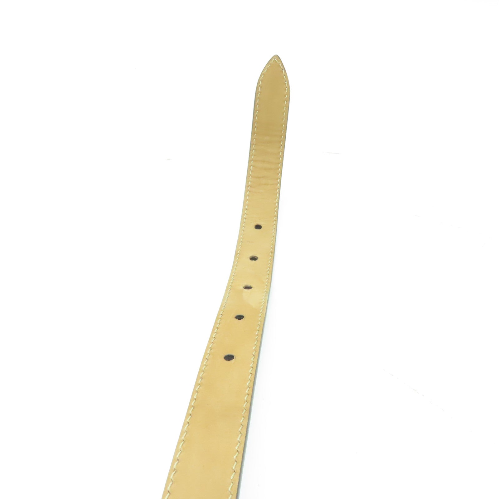 FENDI 皮革Belt金扣皮帶銀色