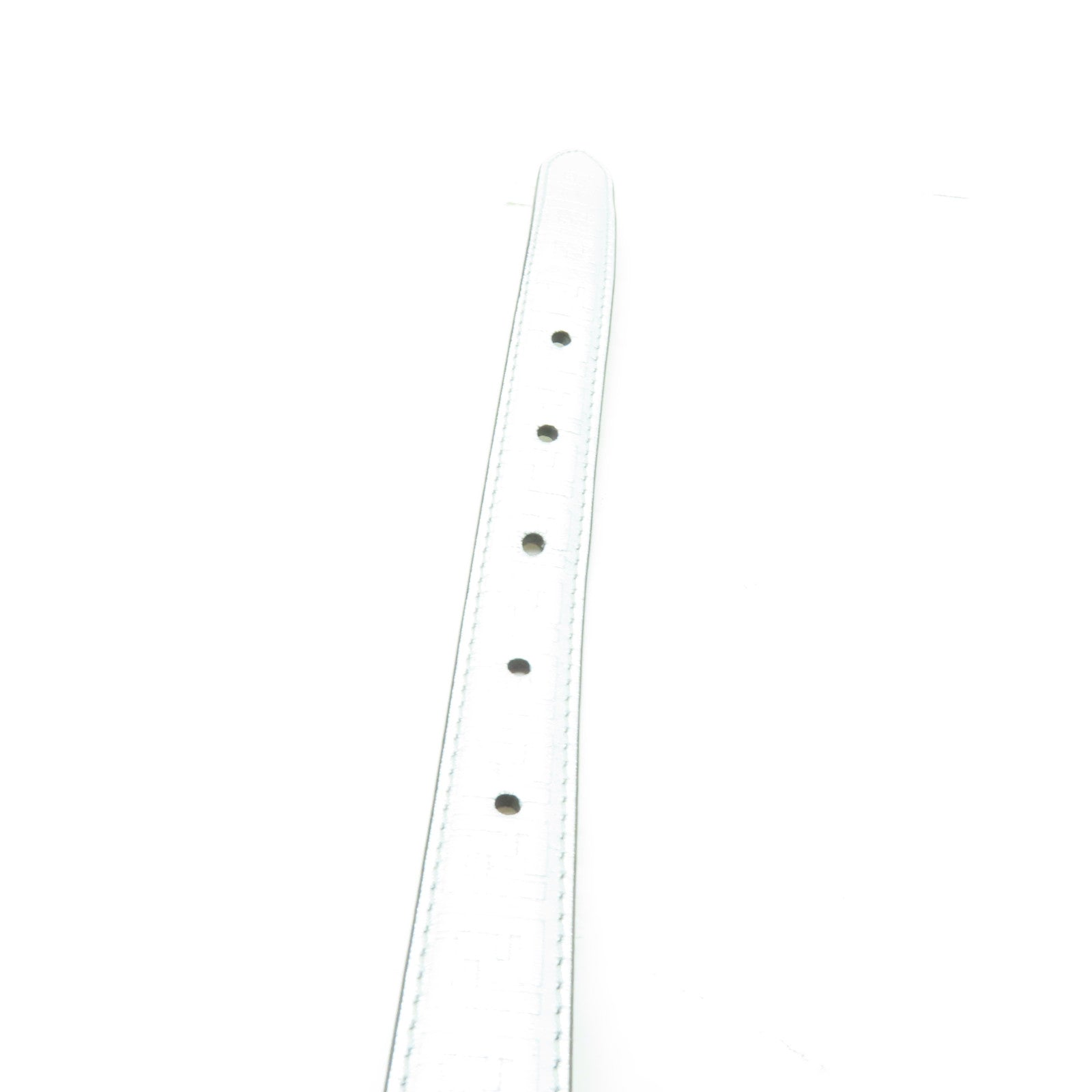 FENDI 皮革Belt金扣皮帶銀色