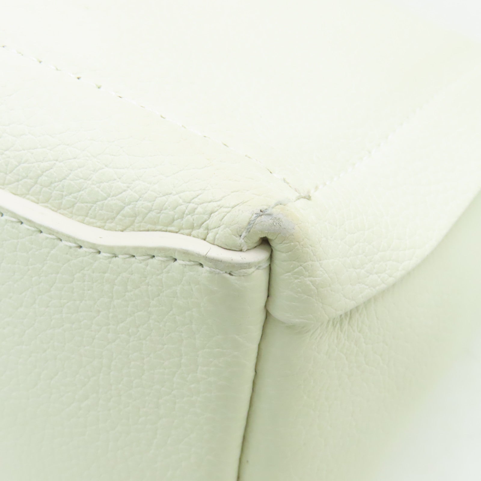 Furla 牛皮皮革Shoulder Bag金扣手挽肩背兩用袋白色