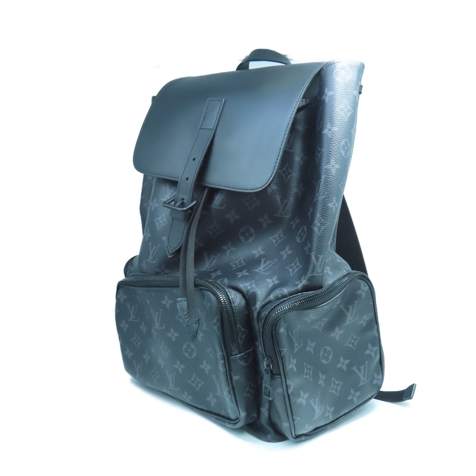 backpack trio louis vuitton LOUIS VUITTON Monogram Eclipse Backpack Trio Silver Buckle Backpack Bl – Brand Off Hong Kong Online Store