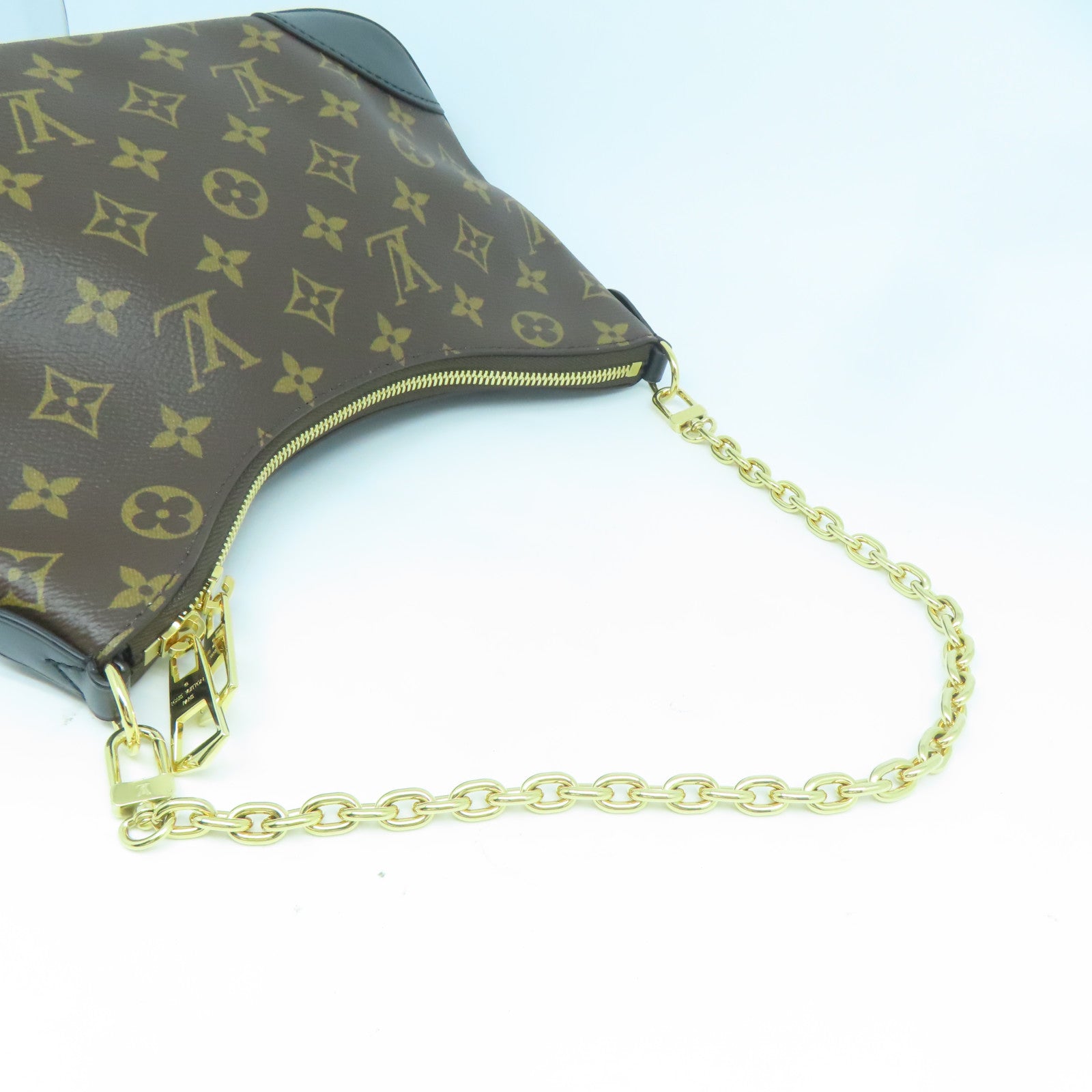 LOUIS VUITTON Monogram Boulogne金扣肩背袋啡色