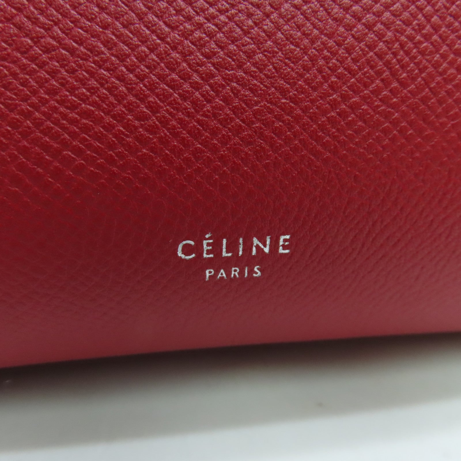 CELINE 牛皮皮革Small Belt Bag银扣手挽肩背两用袋红色