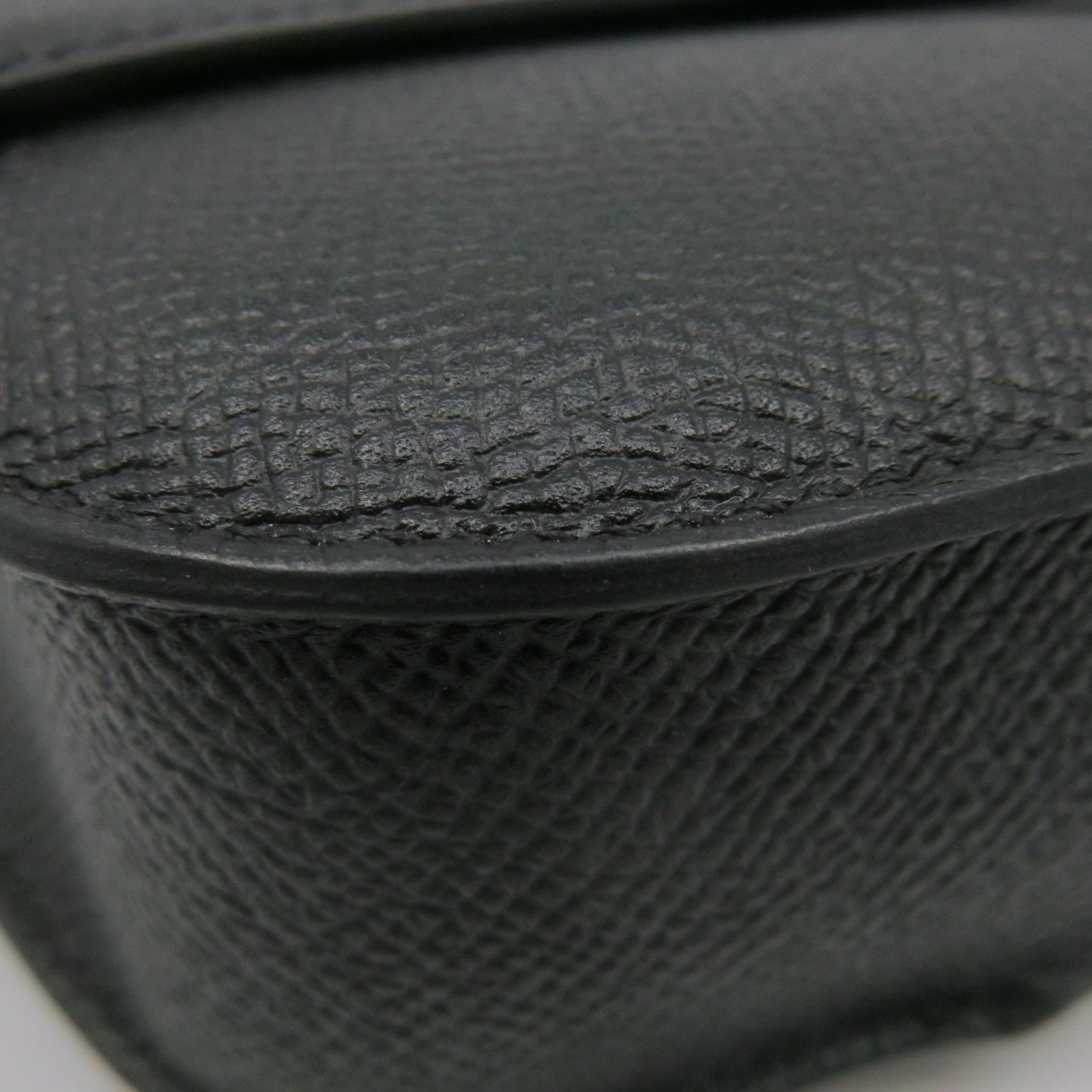 HERMES Epsom皮革Cherche Midi Clutch銀扣手拿包黑色