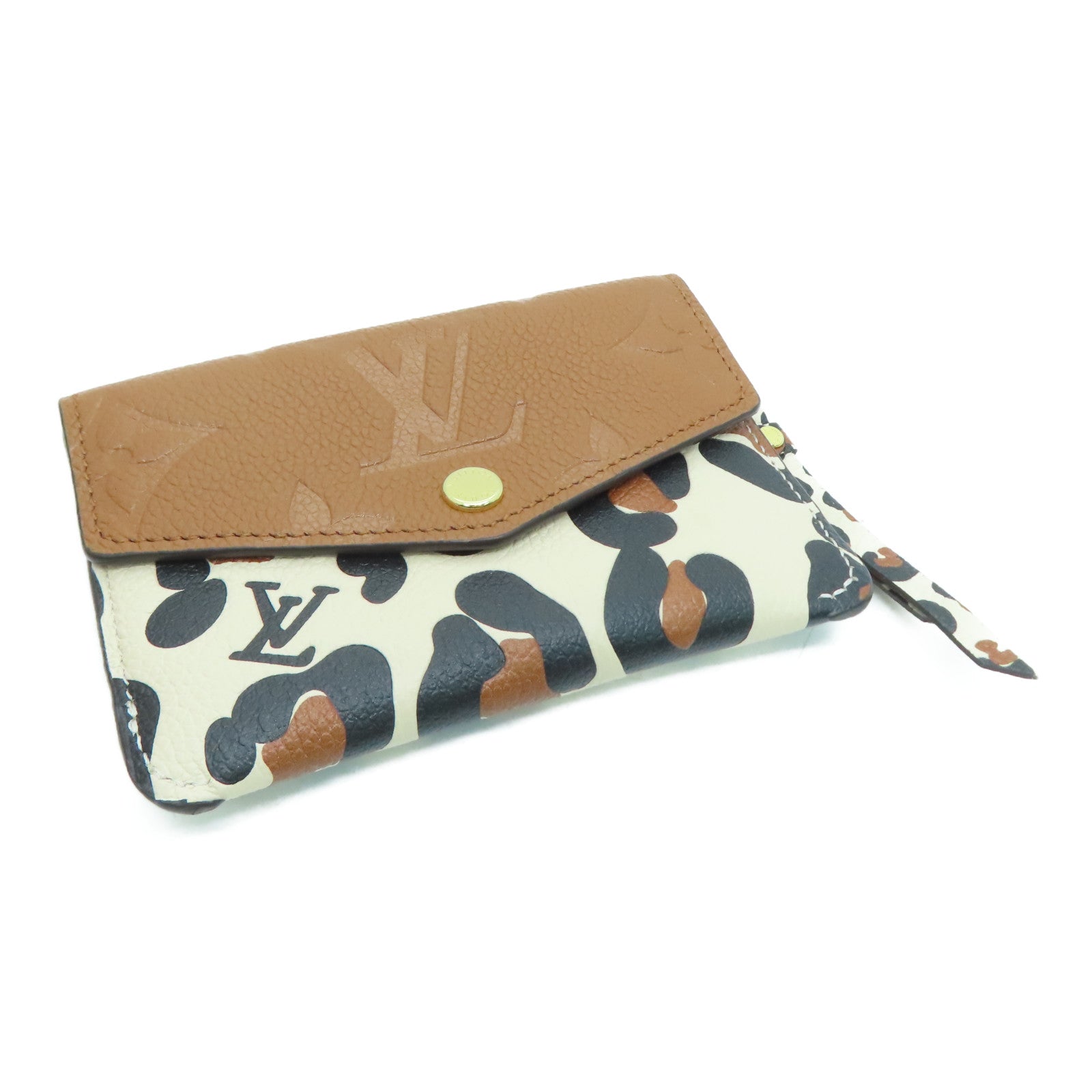 LOUIS VUITTON Monogram Empreinte Card Case金扣卡片套啡色