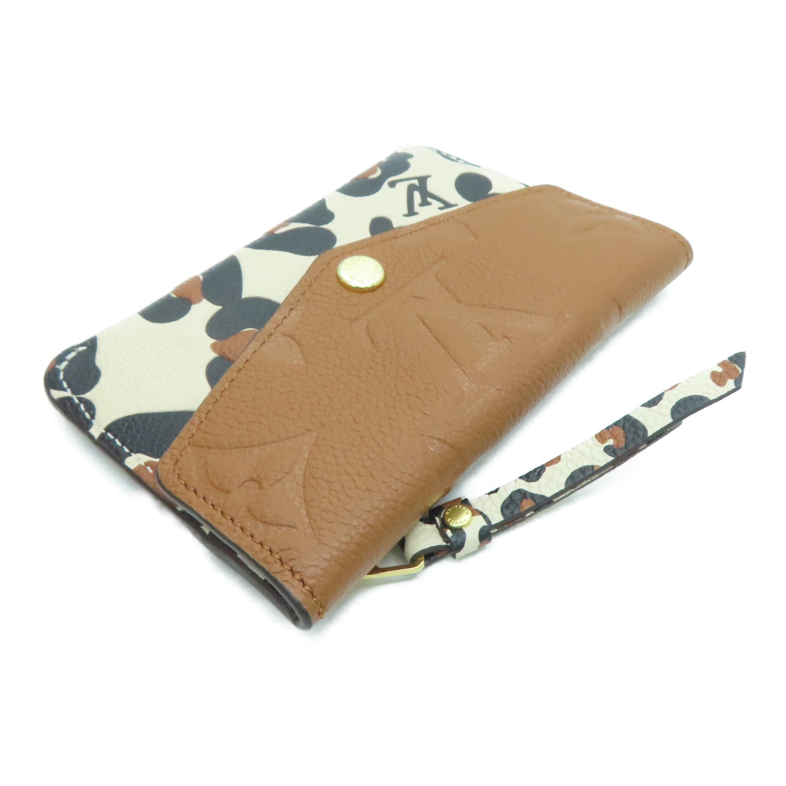 LOUIS VUITTON Monogram Empreinte Card Case金扣卡片套啡色
