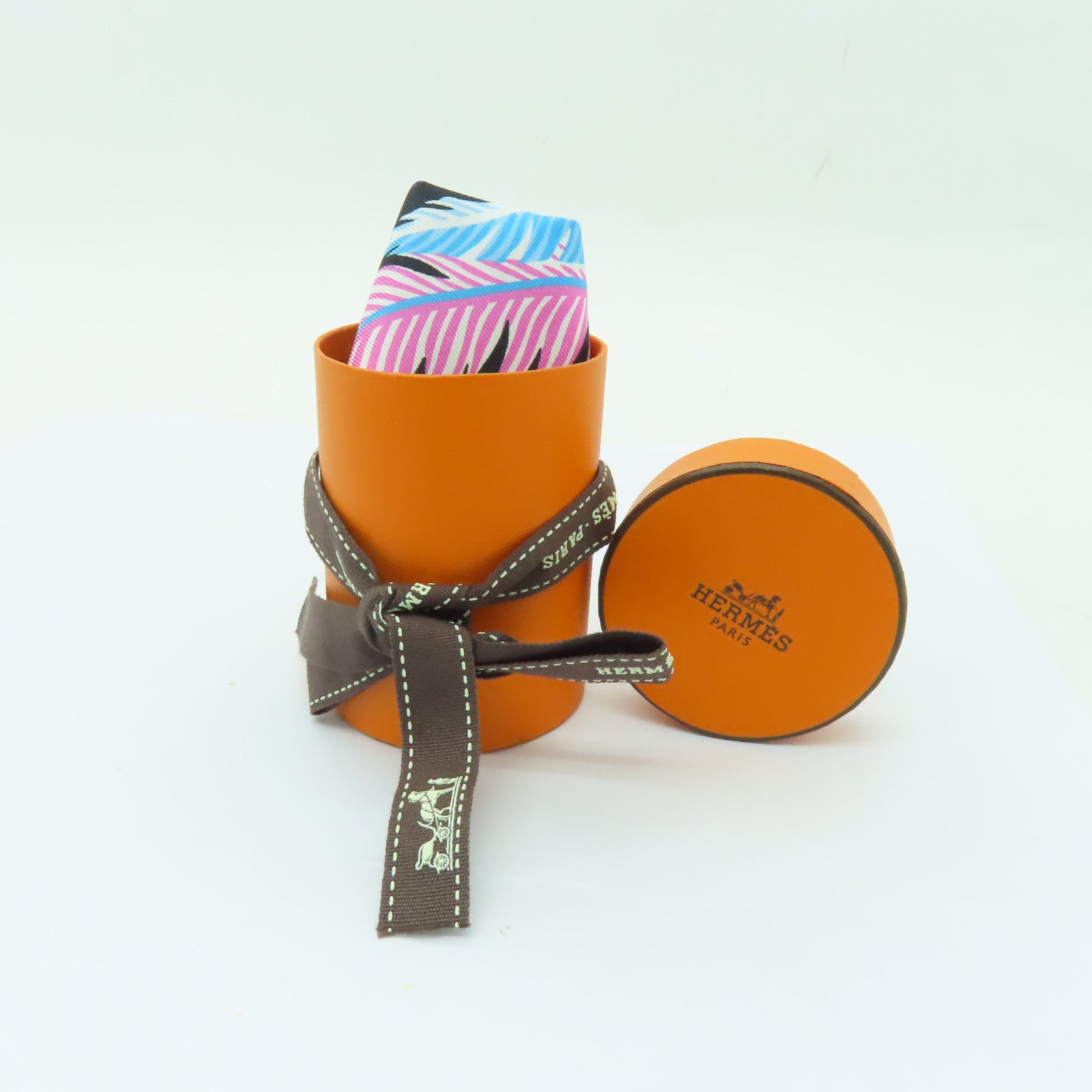 HERMES 絲質Twilly絲巾彩色