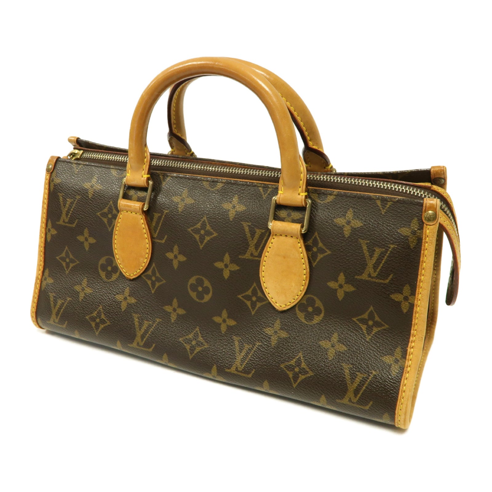 LOUIS VUITTON Monogram Popincourt金扣手挽袋啡色
