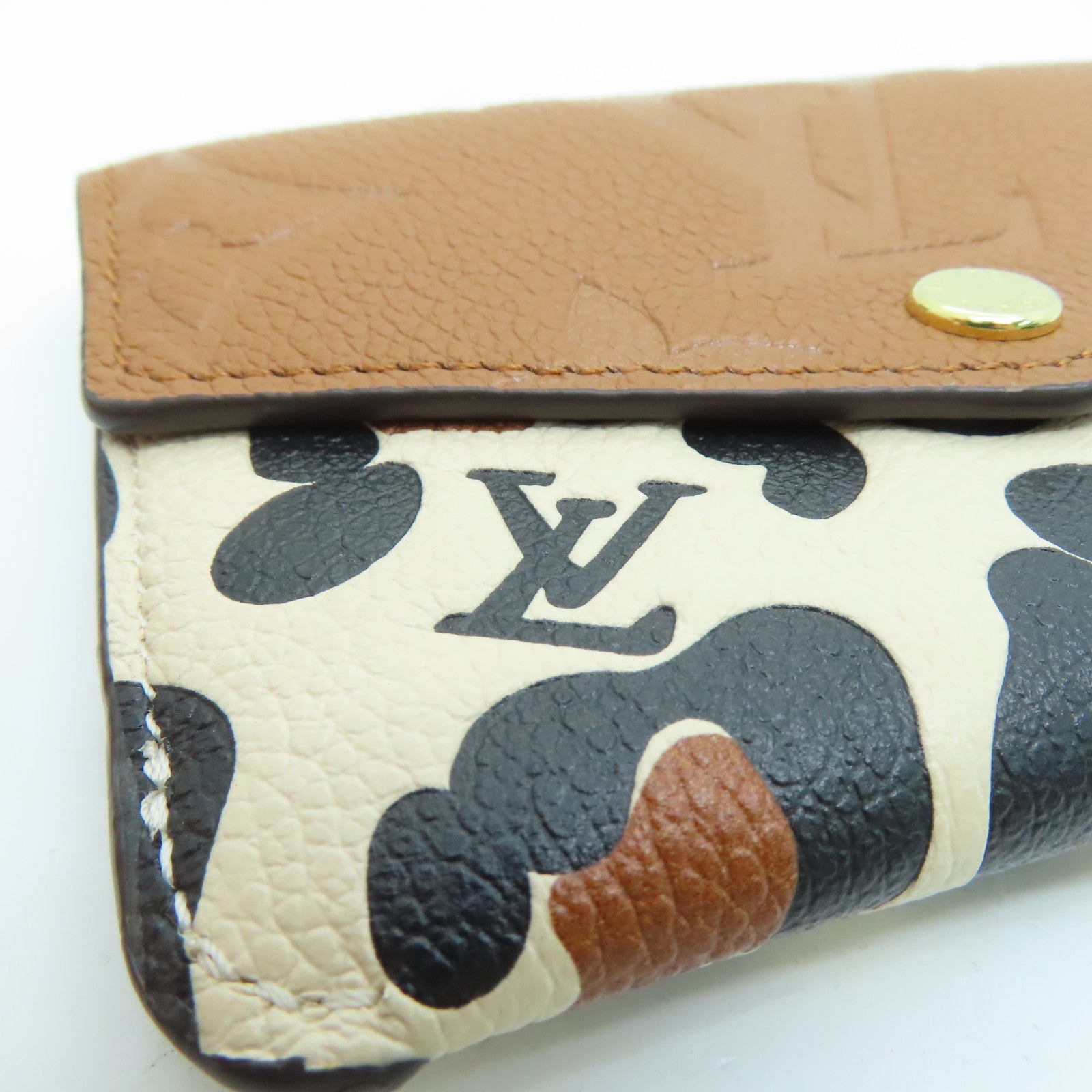 LOUIS VUITTON Monogram Empreinte Card Case金扣卡片套啡色
