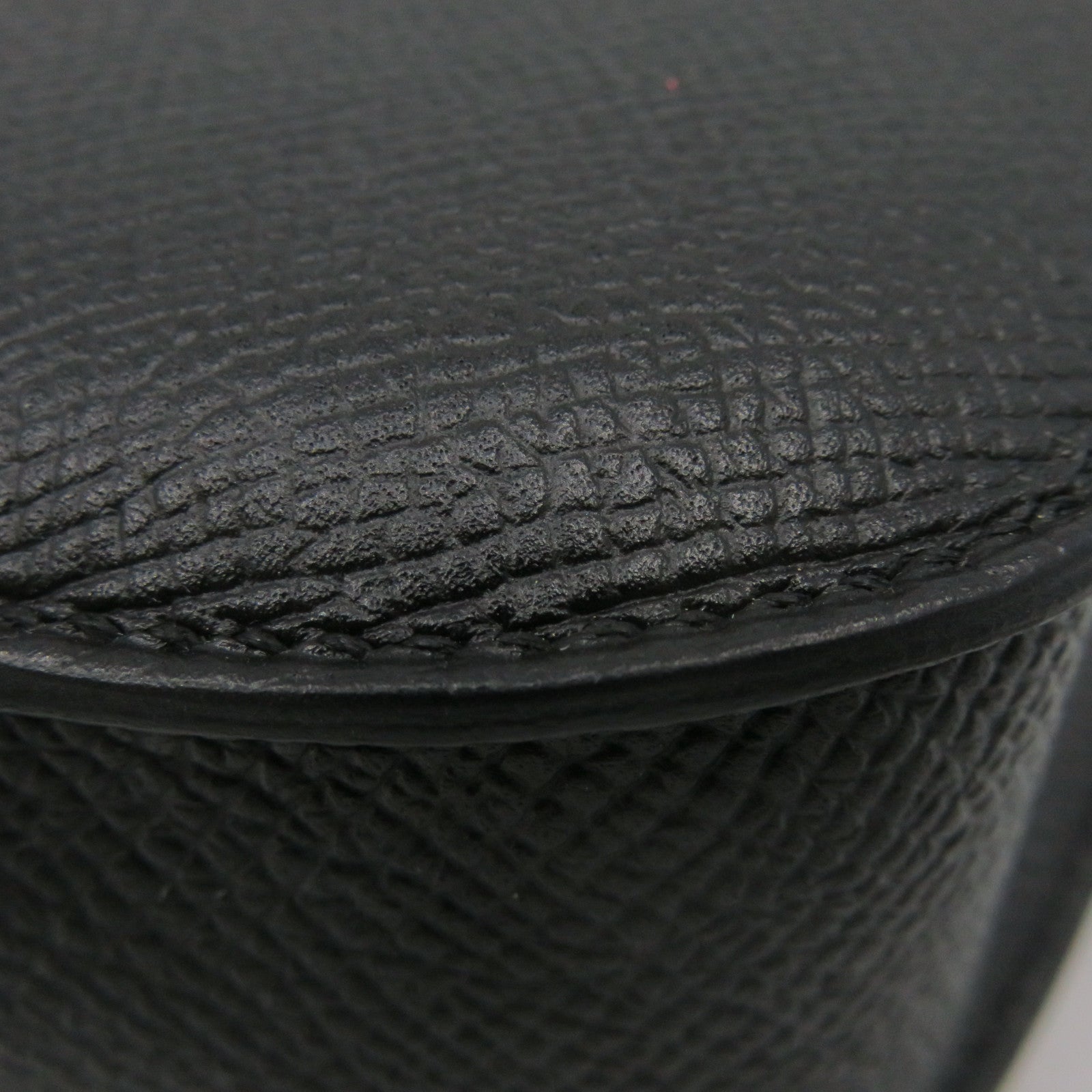 HERMES Epsom皮革Cherche Midi Clutch銀扣手拿包黑色