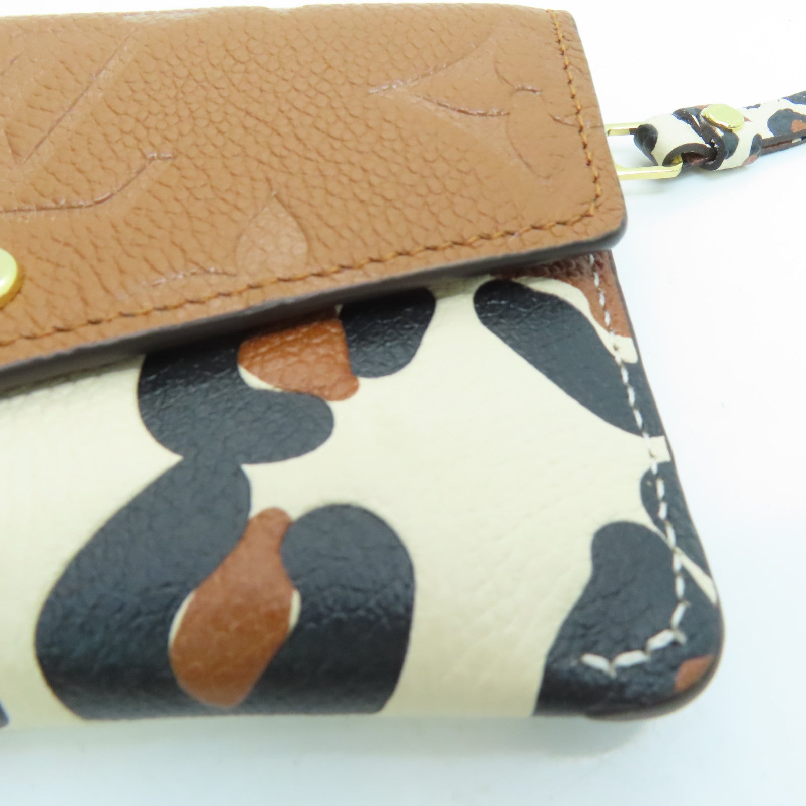 LOUIS VUITTON Monogram Empreinte Card Case金扣卡片套啡色