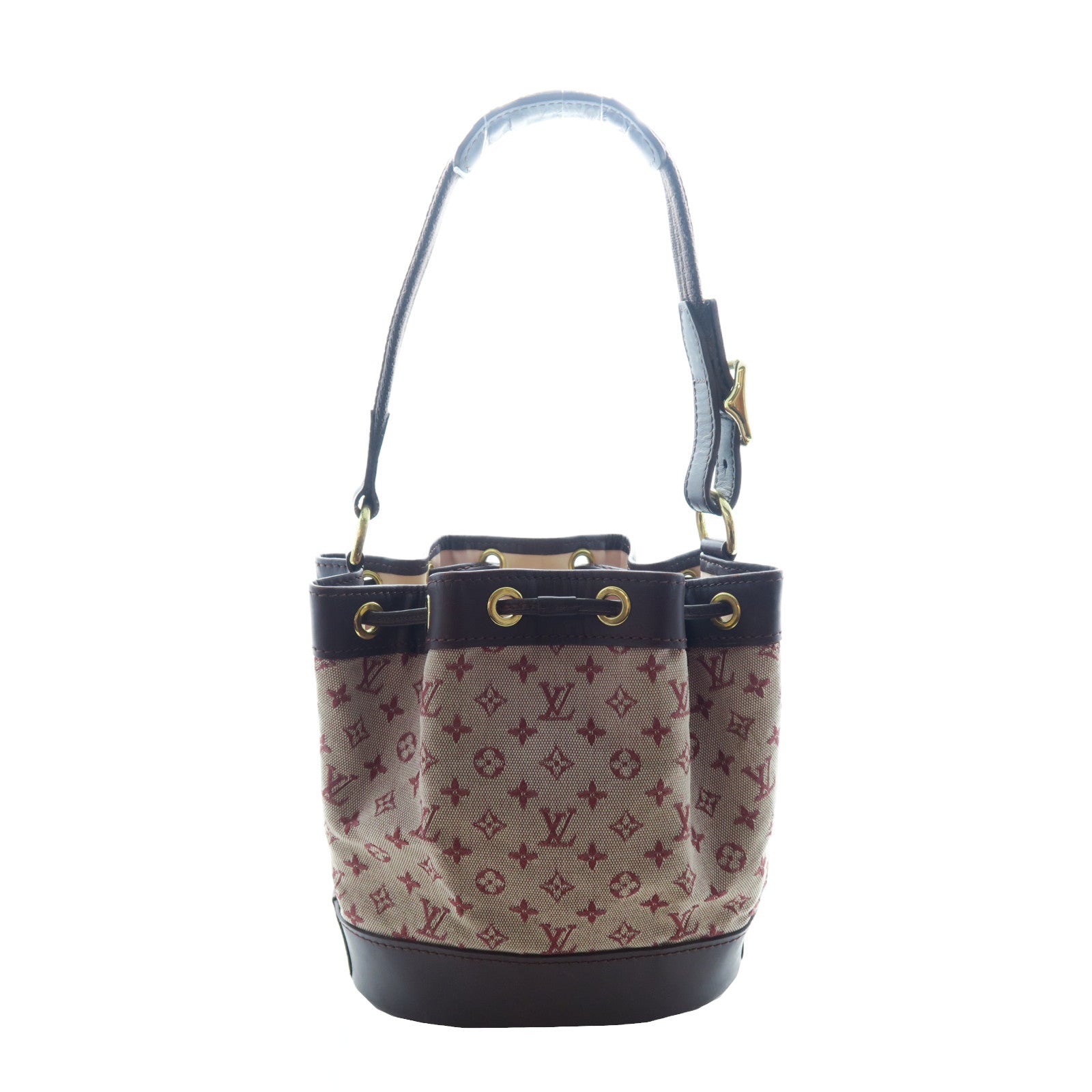 LOUIS VUITTON Monogram Mini Noelie金扣肩背袋紅色
