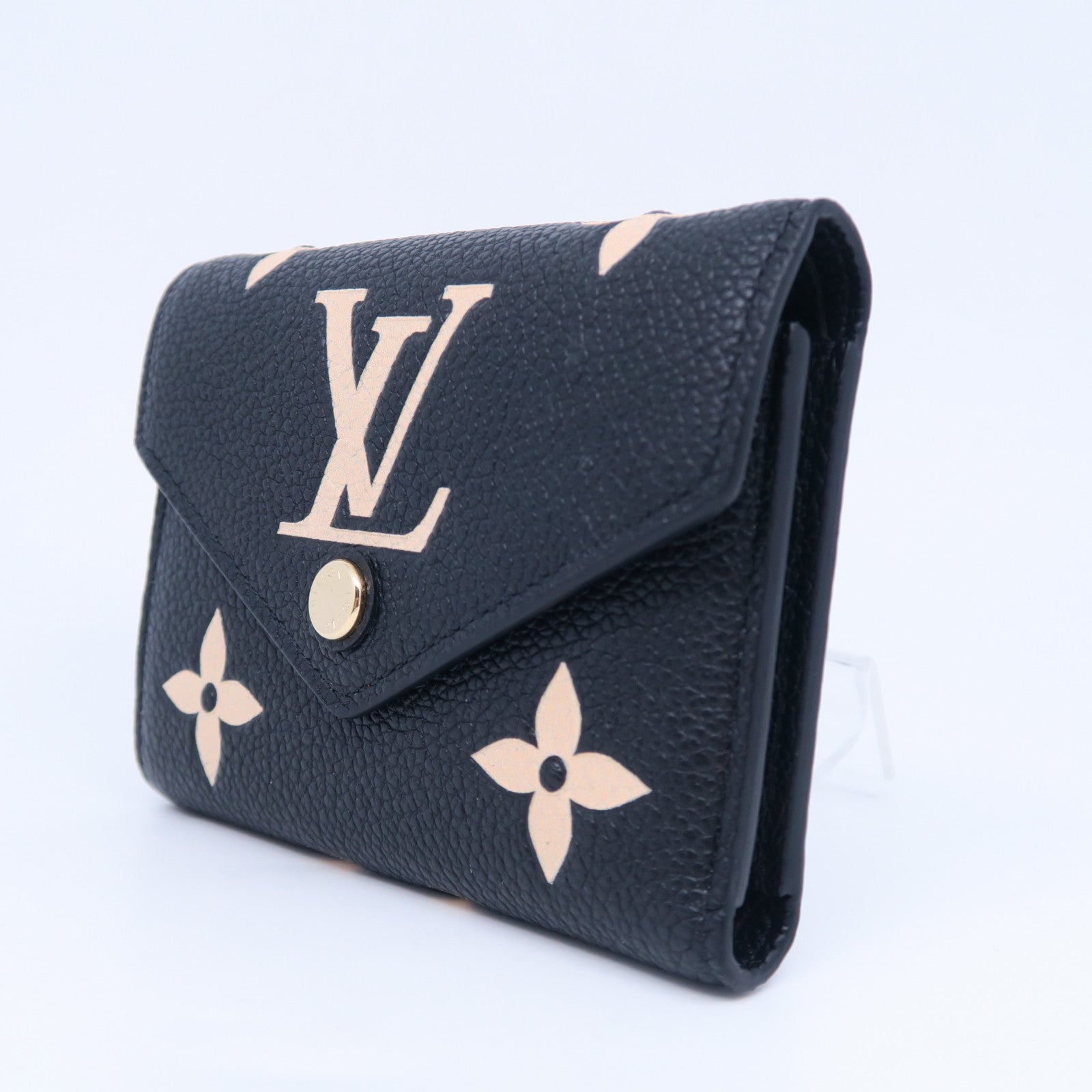 LOUIS VUITTON Monogram Empreinte Wallet金扣錢包黑色