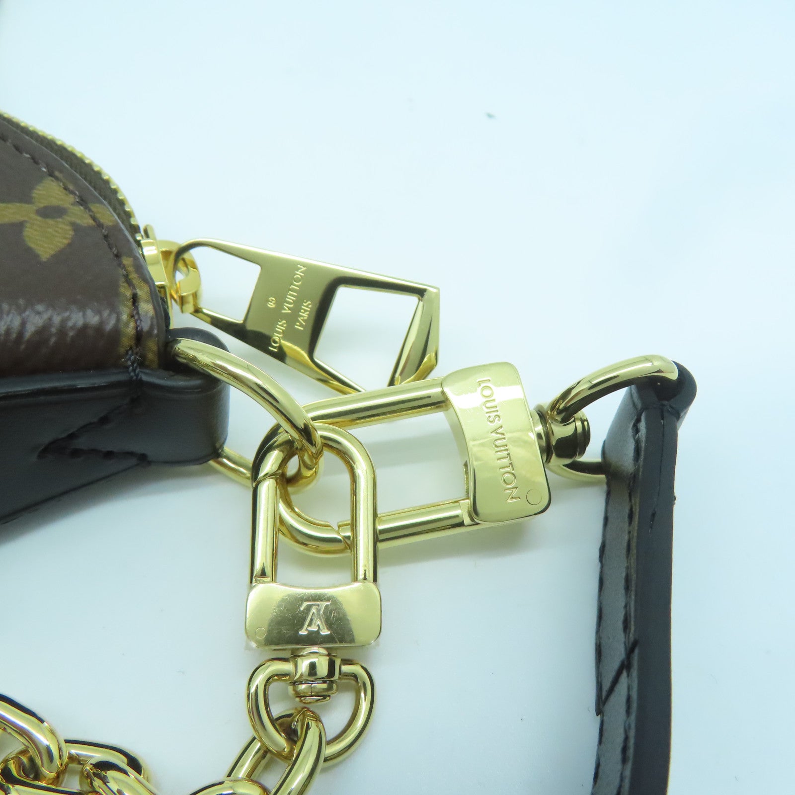 LOUIS VUITTON Monogram Boulogne金扣肩背袋啡色