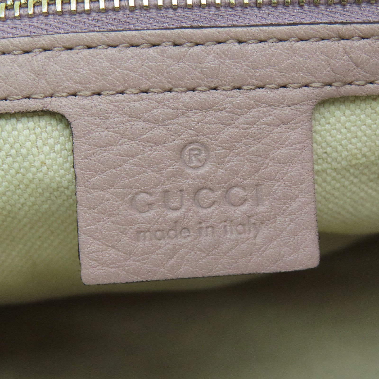 GUCCI 帆布Boston Bag金扣手挽肩背兩用袋米色/紫色